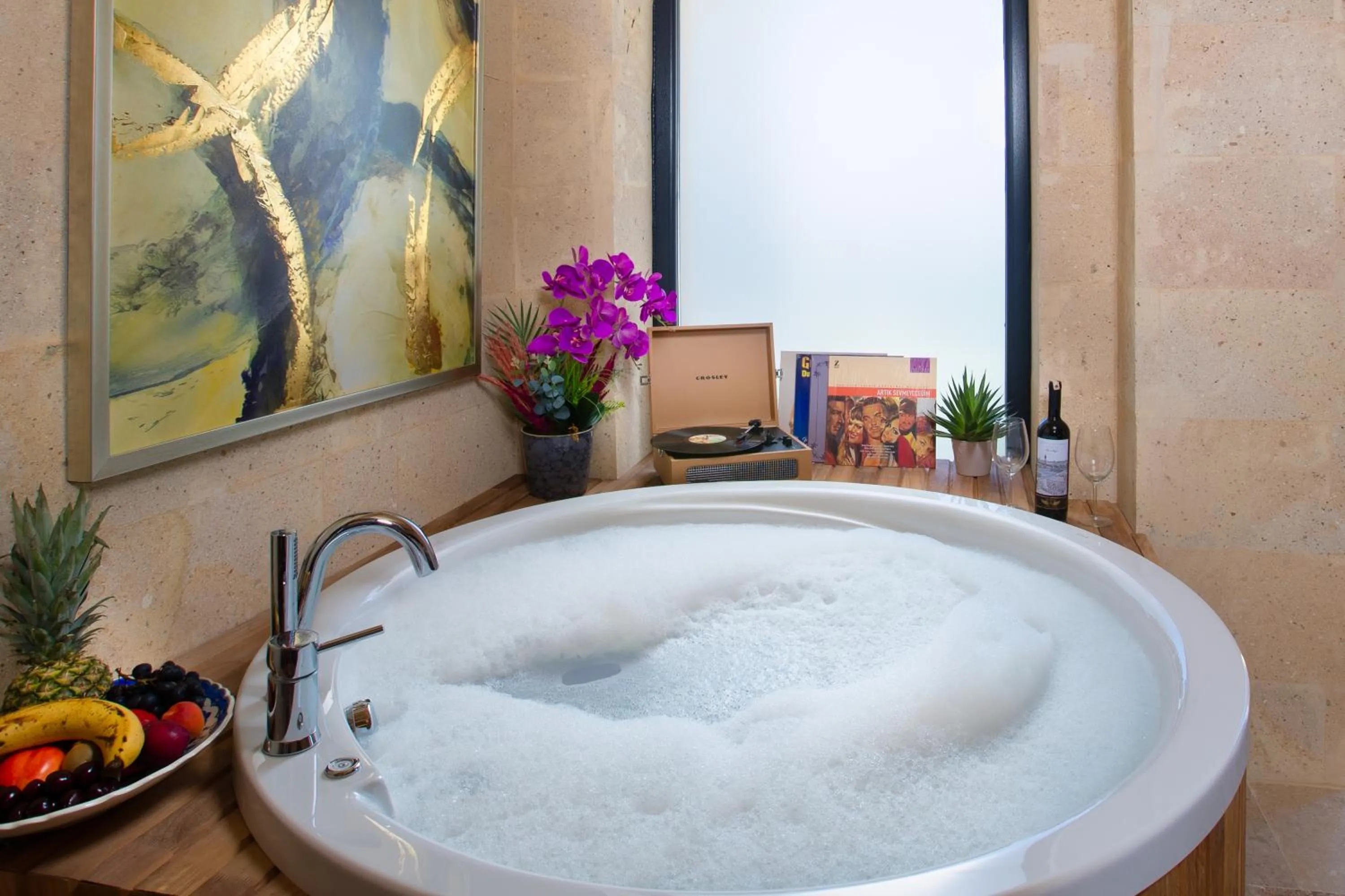 Hot Tub in Cappadocia Pyramid Stone House