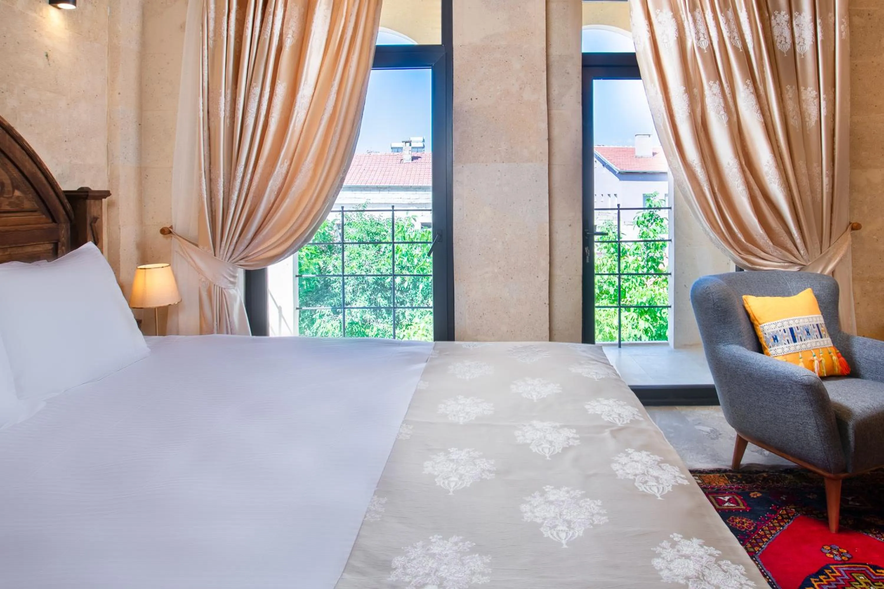 City view in Cappadocia Pyramid Stone House