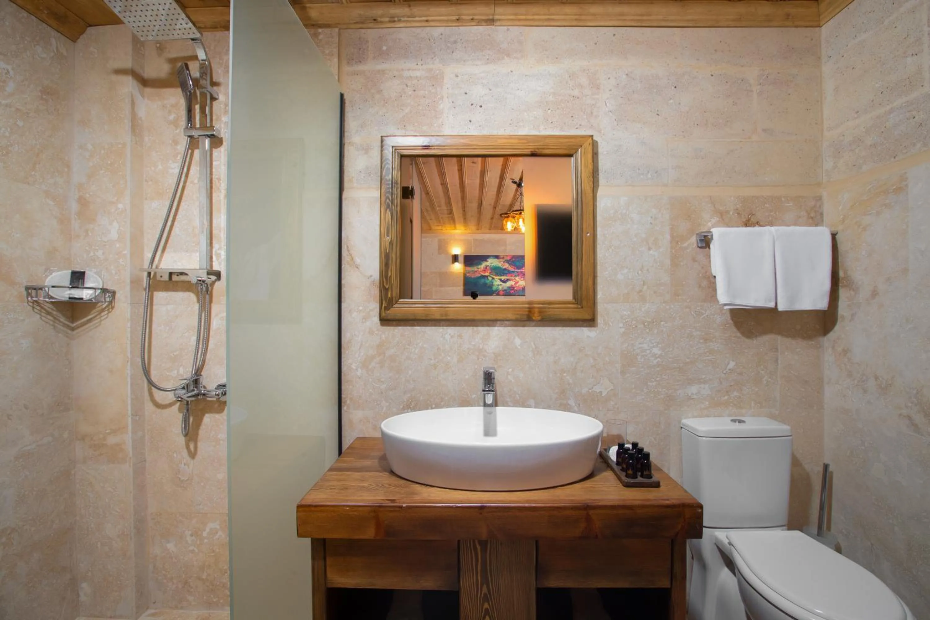 Shower in Cappadocia Pyramid Stone House