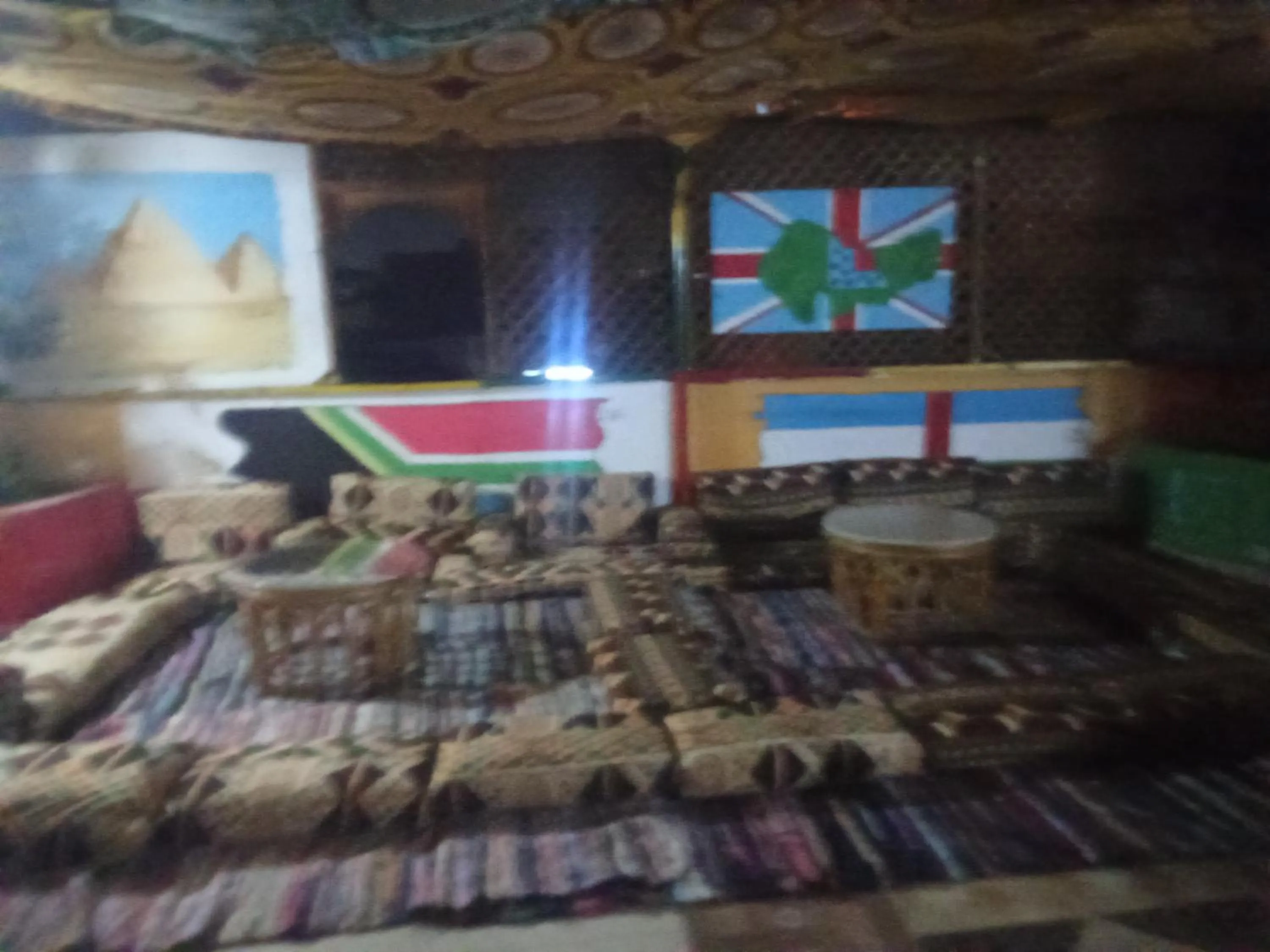 Seating area in Bob Marley Peace hotel luxor