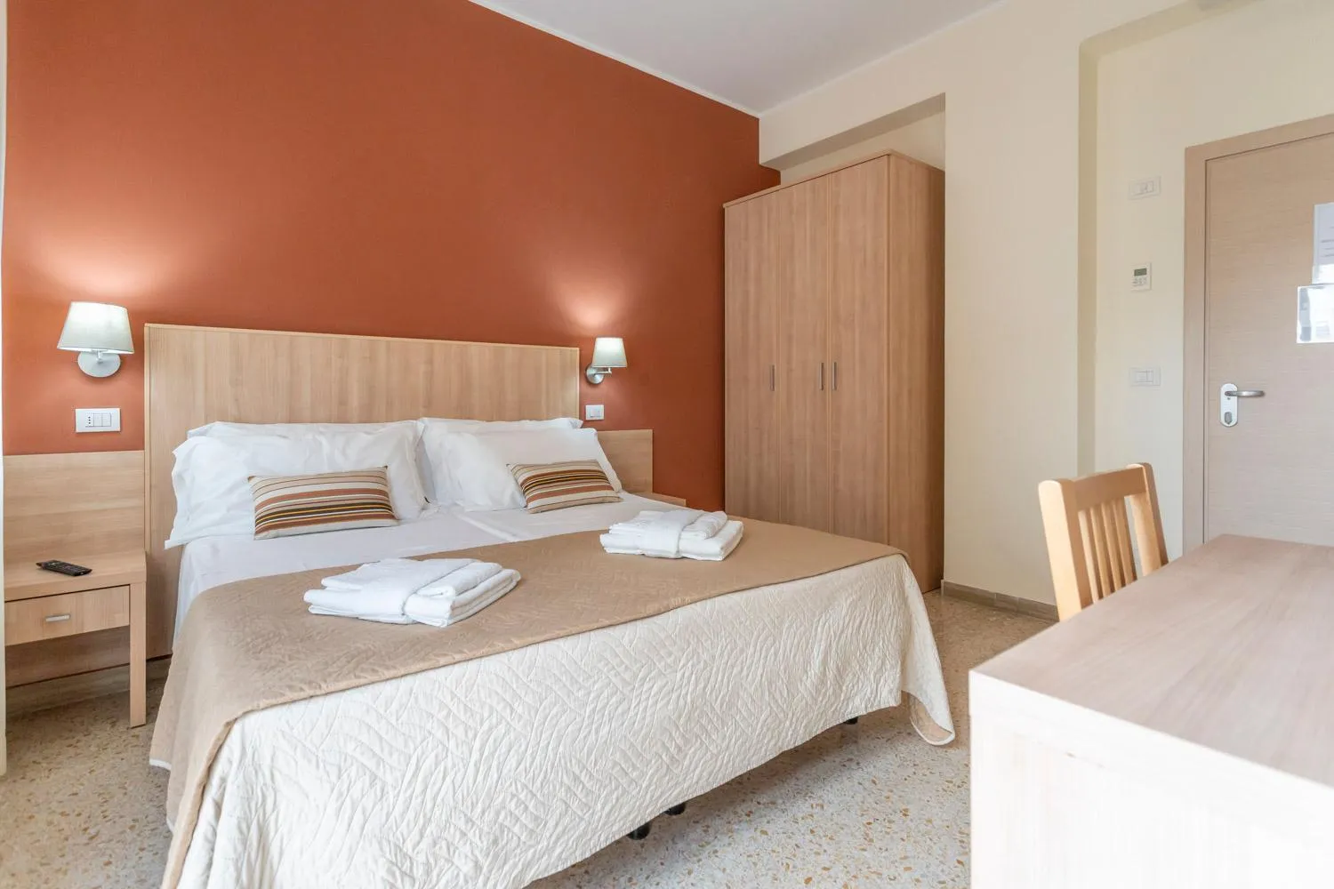 Bed in Hotel Cormoran Riccione