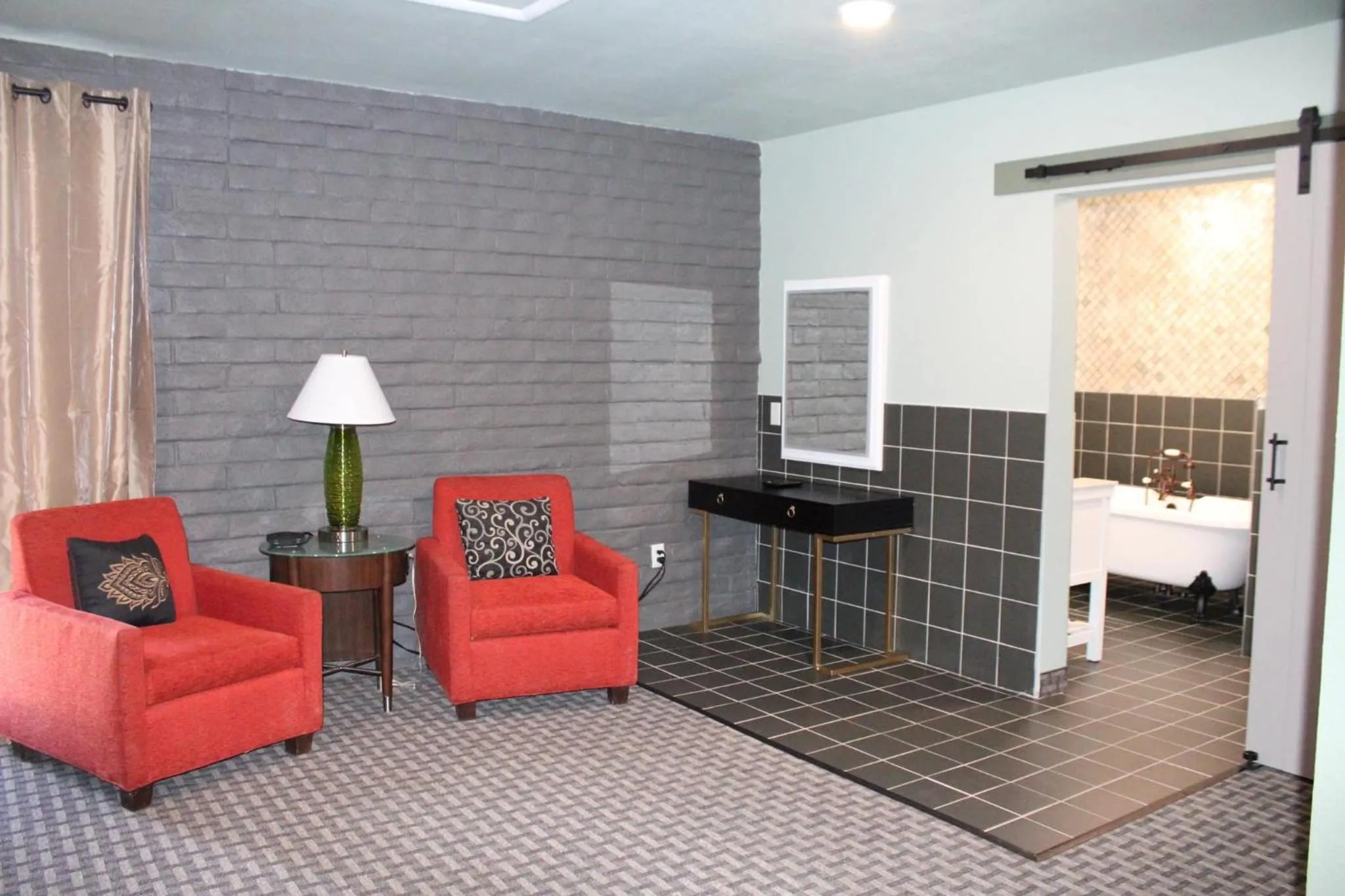 Seating area in Historic Cow Palace Inn