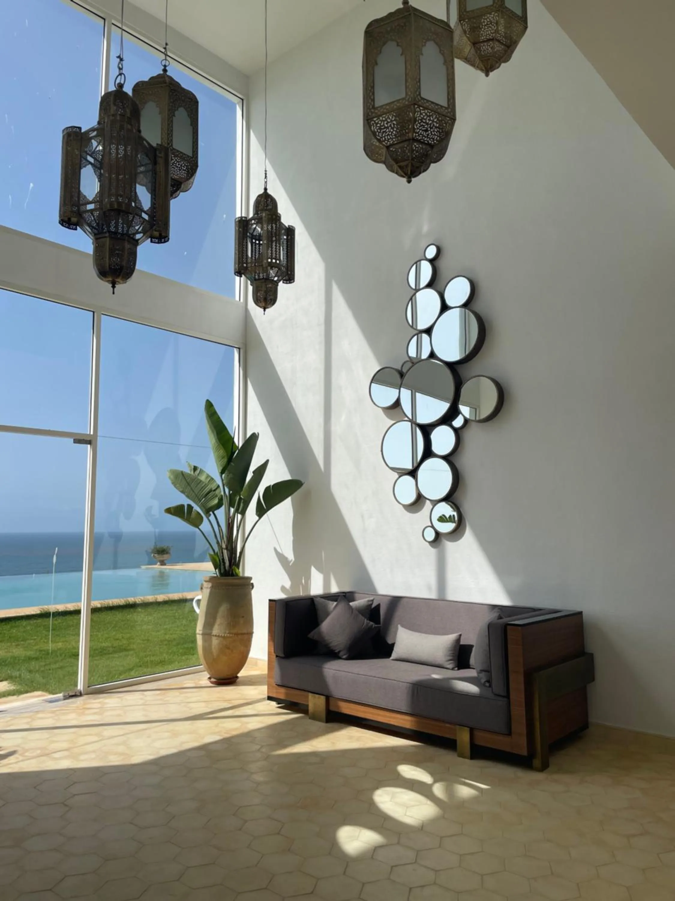 Seating area in Villa La Falaise