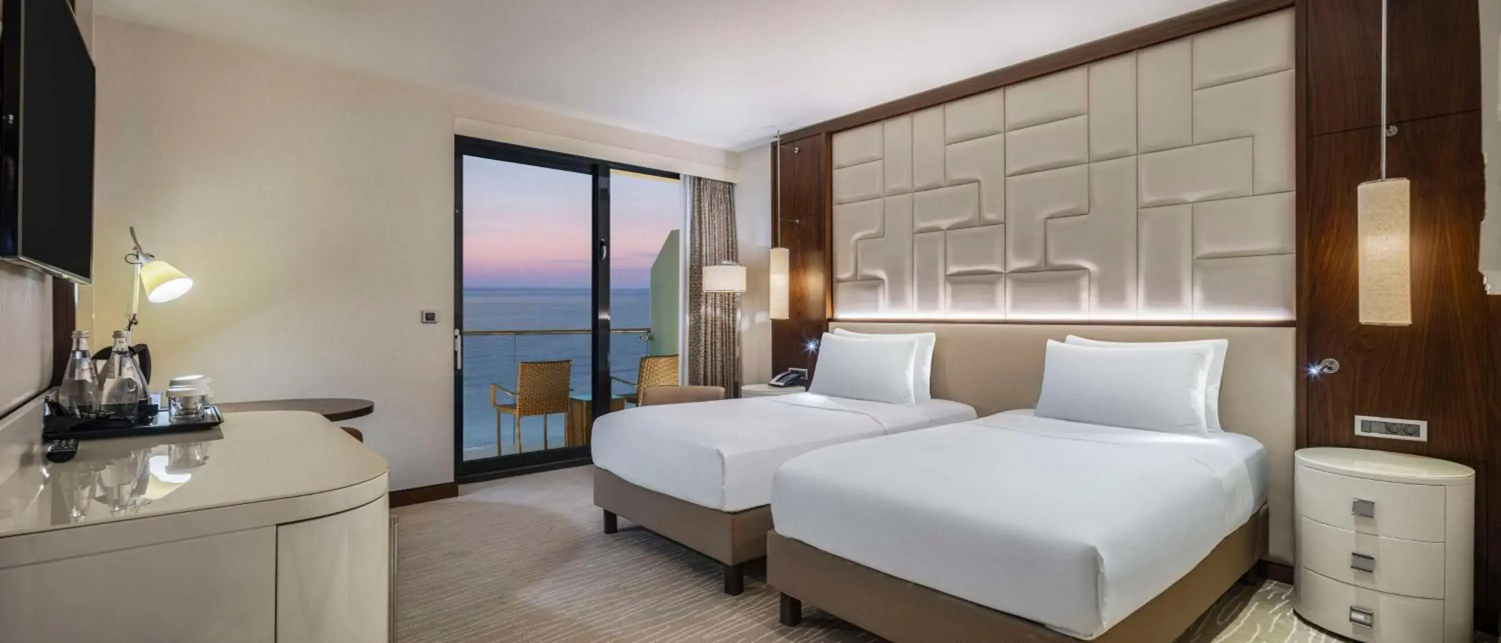 Executive Twin Room with Balcony and Sea View in Hilton Batumi Executive Twin Room with Balcony and Sea View in Hilton Batumi