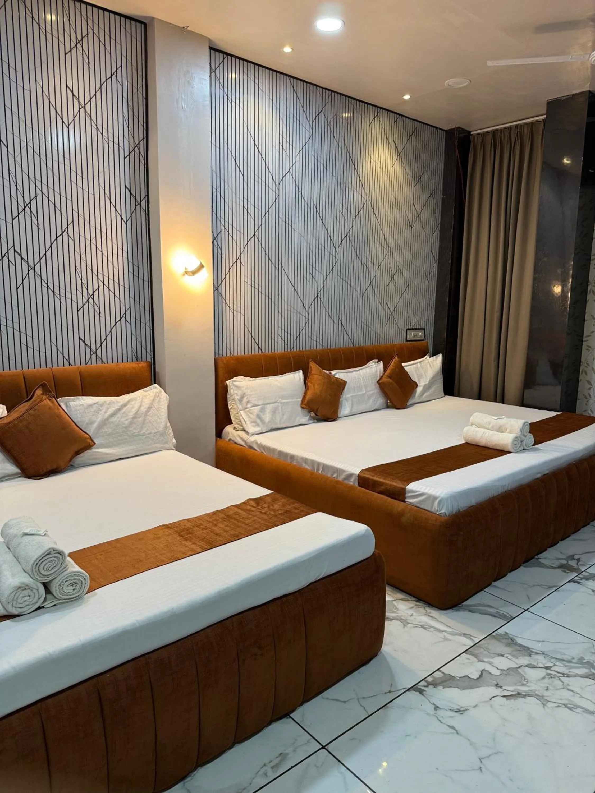 Bed in Hotel Shree Krishna Palace