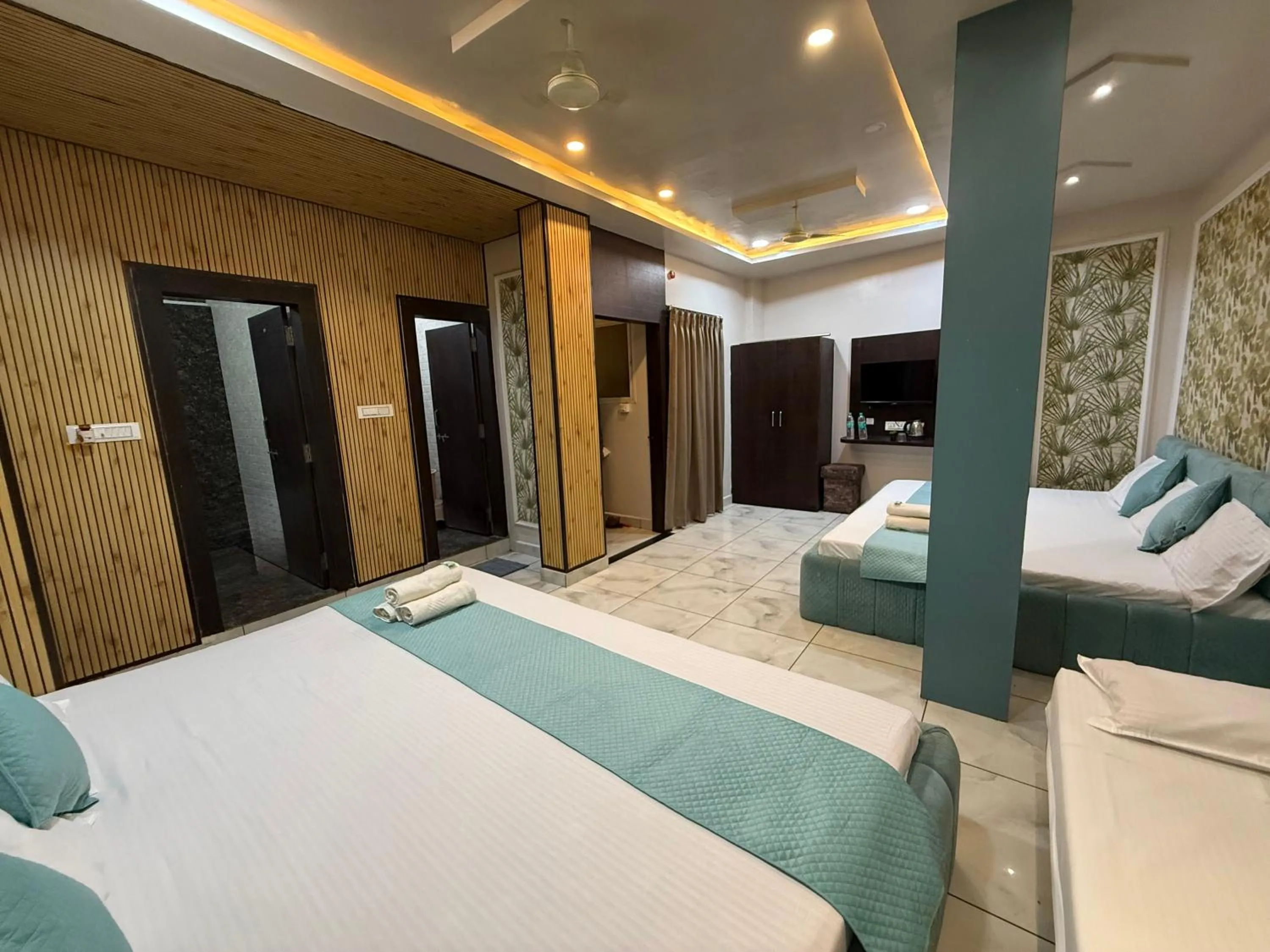 Bed in Hotel Shree Krishna Palace