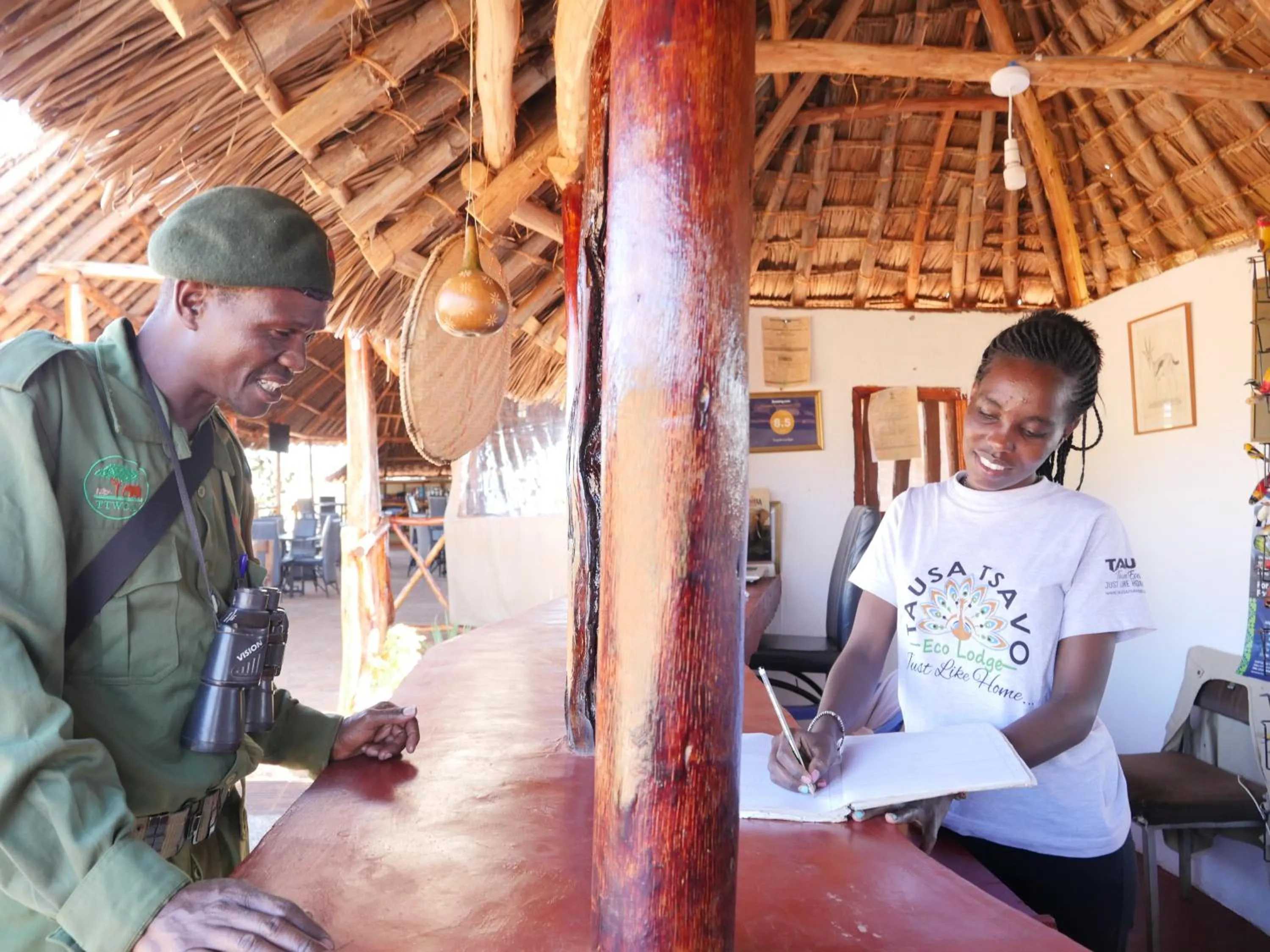 group of guests in Tausa Tsavo Eco Lodge