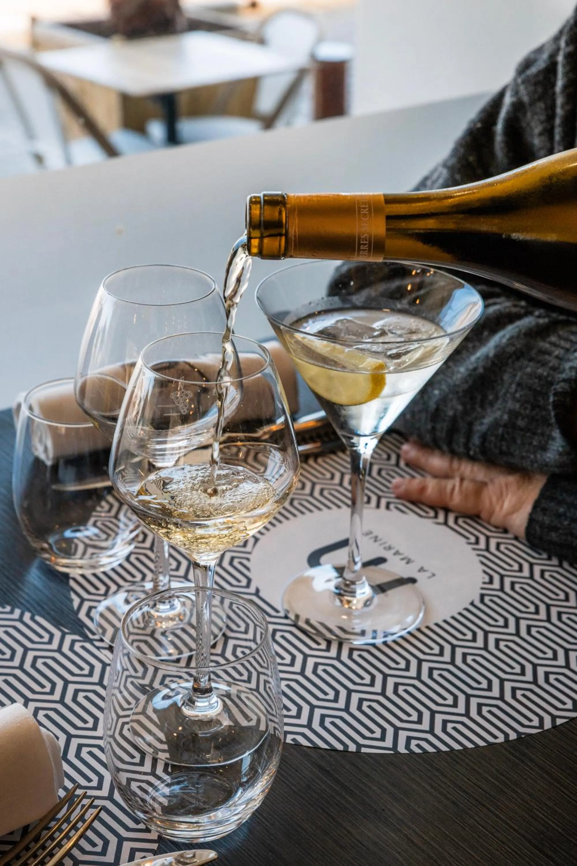 Drinks in Le Grand Hôtel de la Marine "face à la mer"