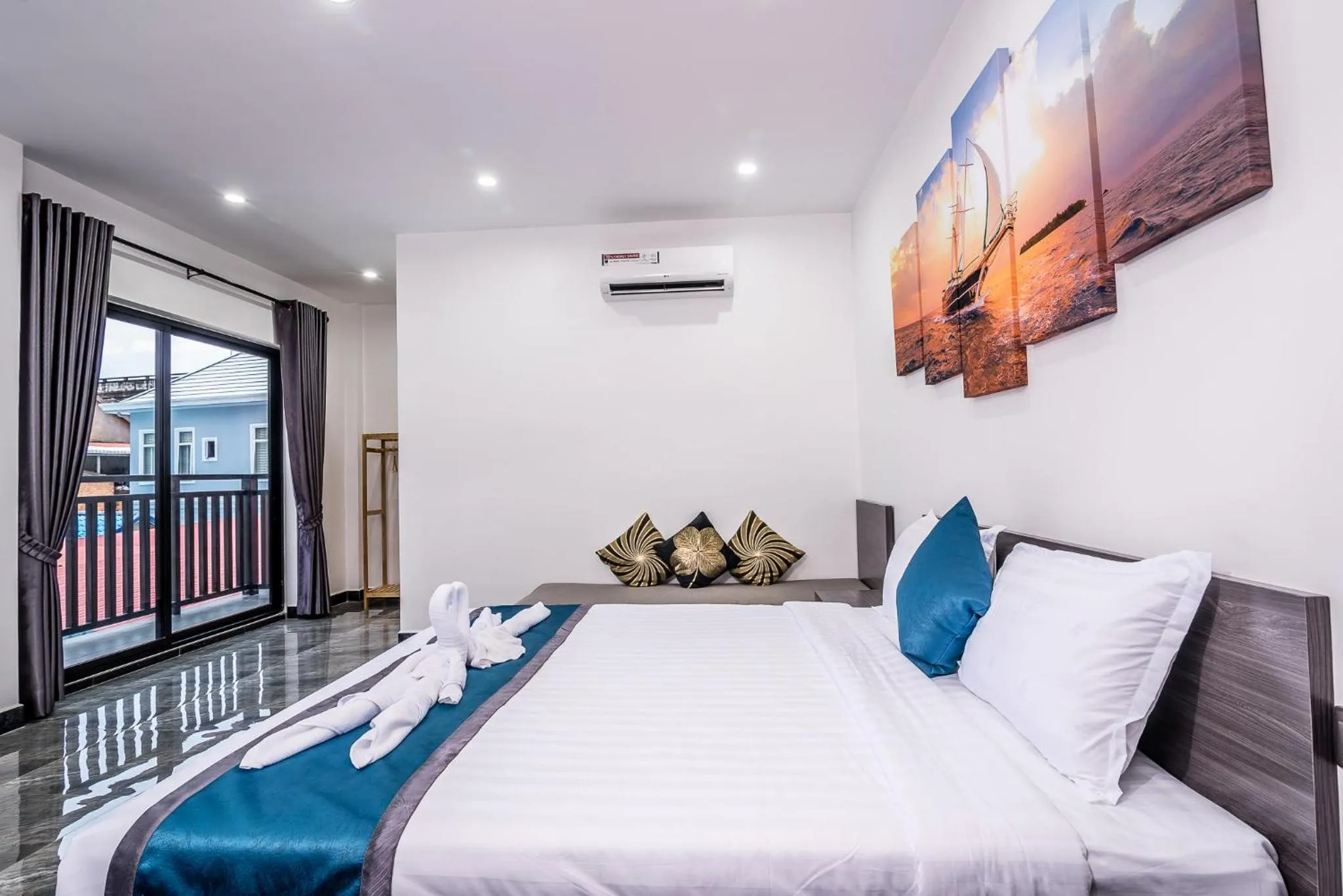 Bed in A&J Kampot Boutique