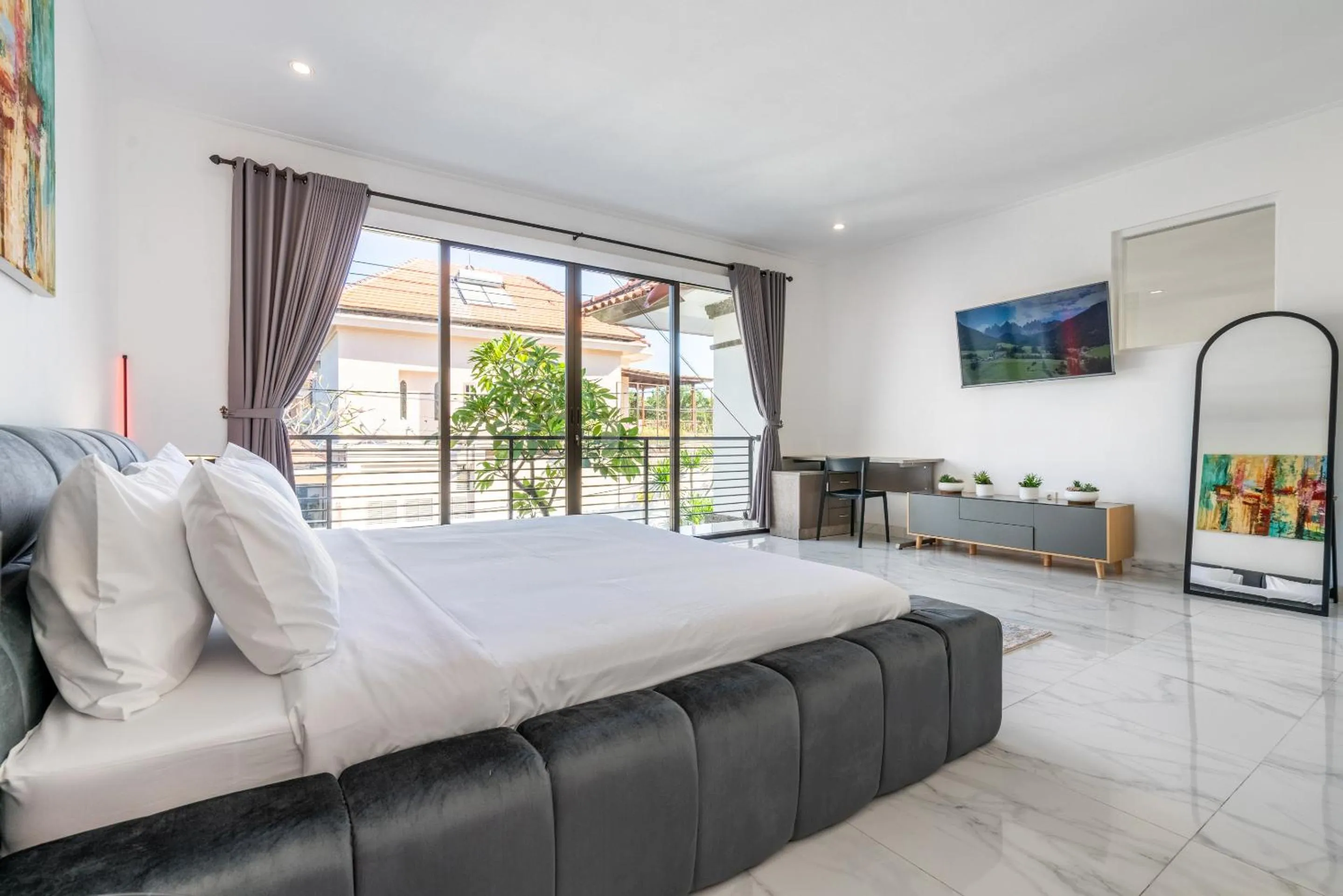 Bedroom, Bed in Villa Sky View - Seminyak