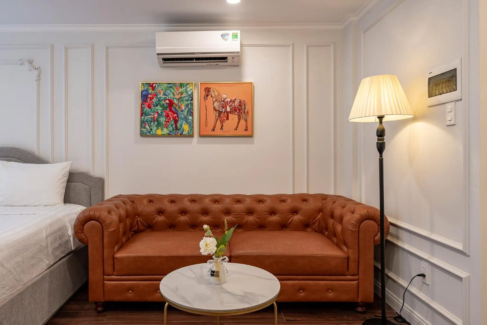 Bed in Golden Sun Apartment & Hotel