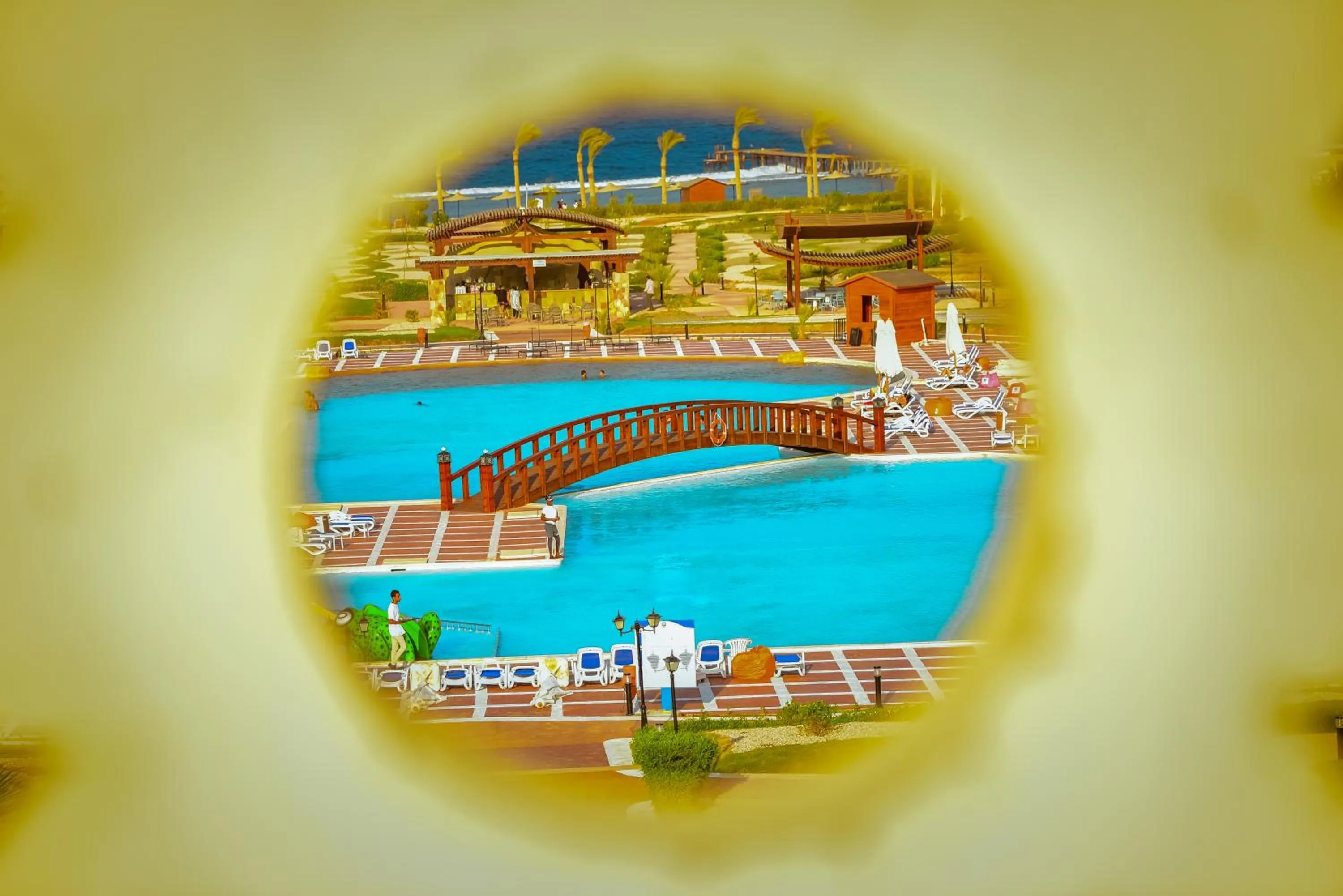 Pool view in Amarina Queen Resort & Aqua Park Marsa Alam