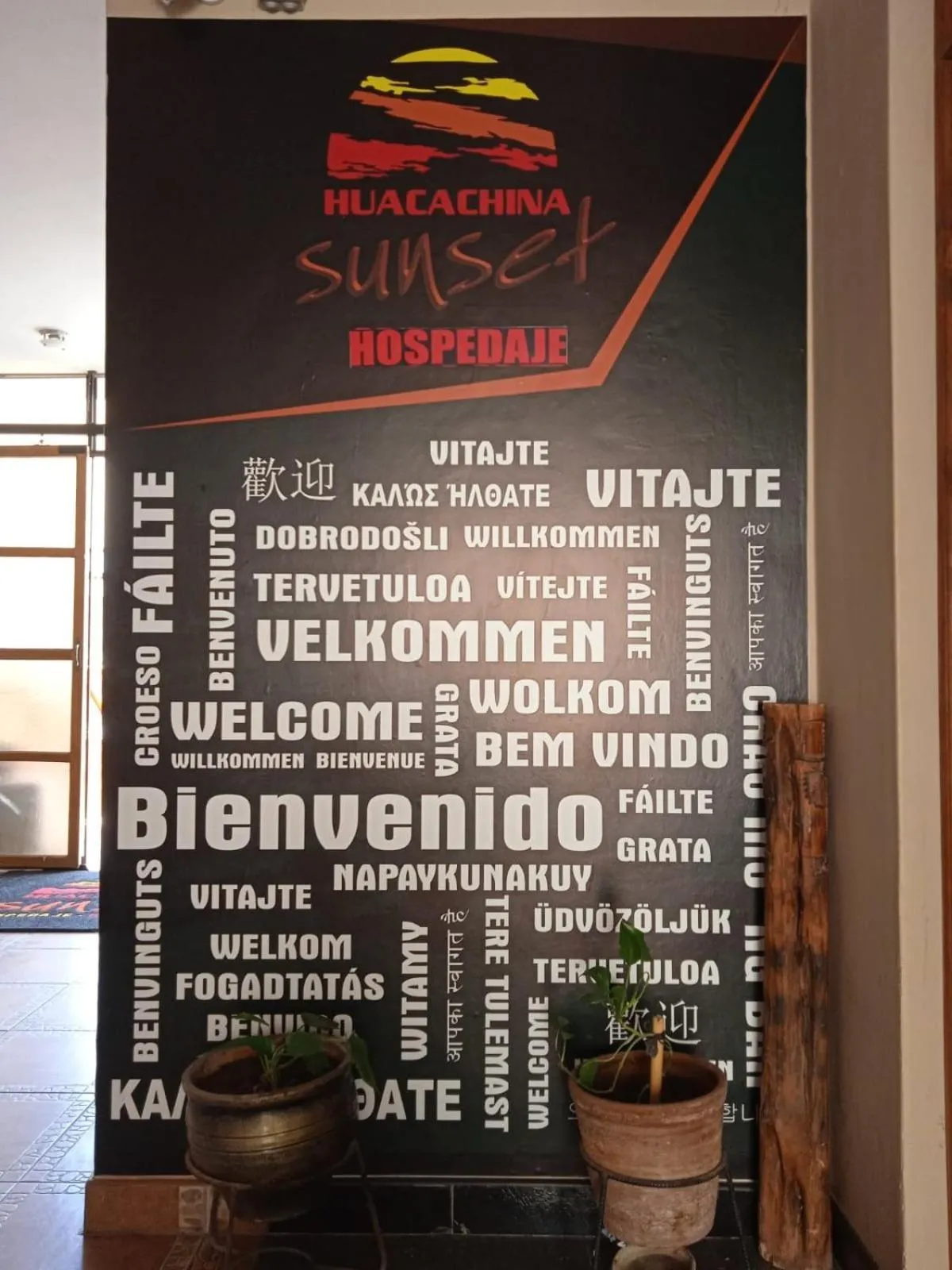 Lobby or reception in Hostal Huacachina Sunset