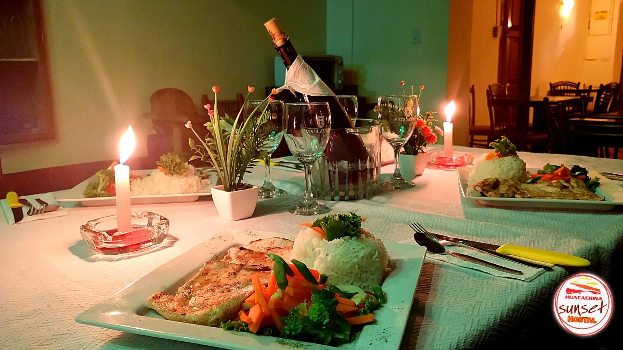 Food and drinks in Hostal Huacachina Sunset