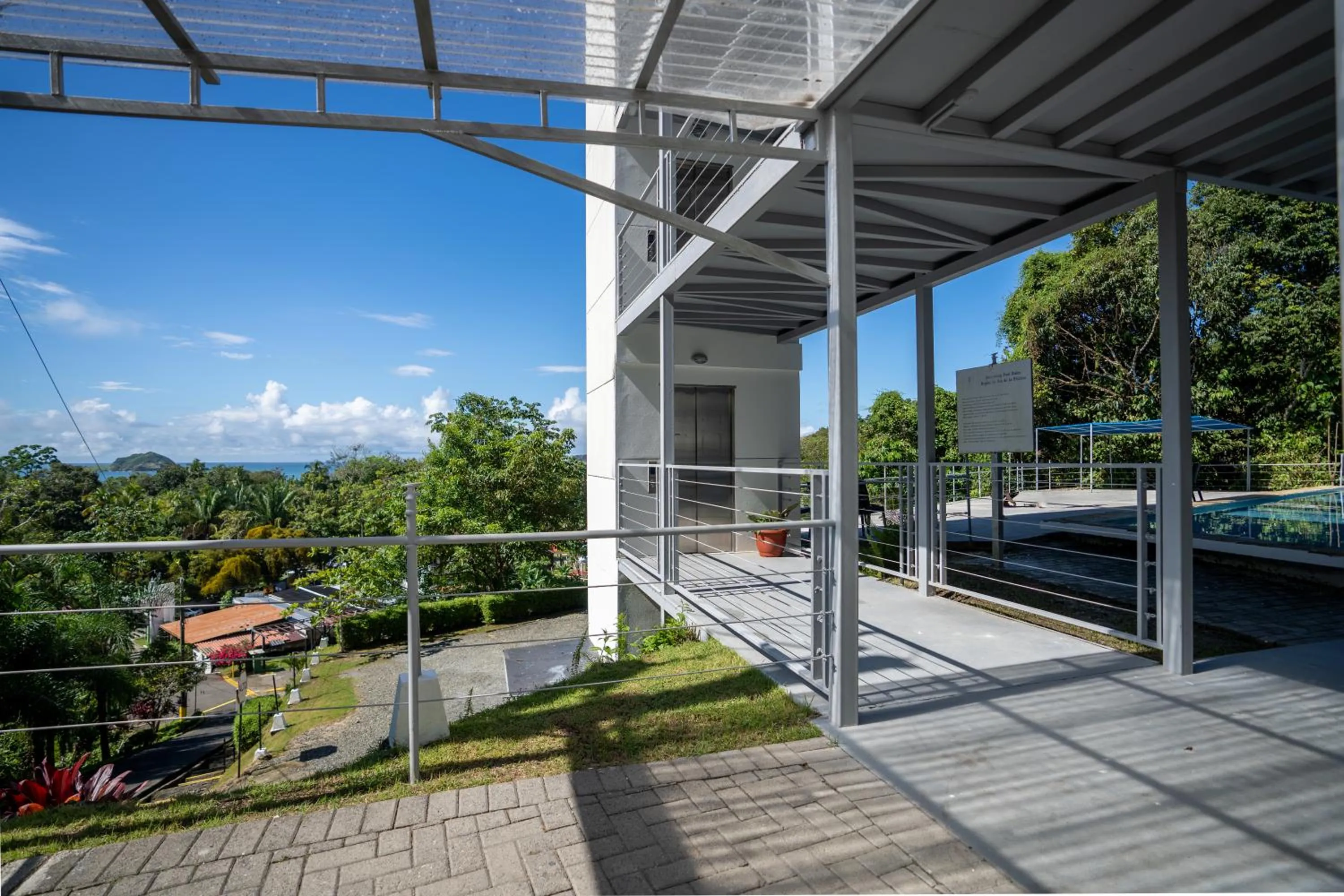 Patio in El Faro Containers Beach Hotel