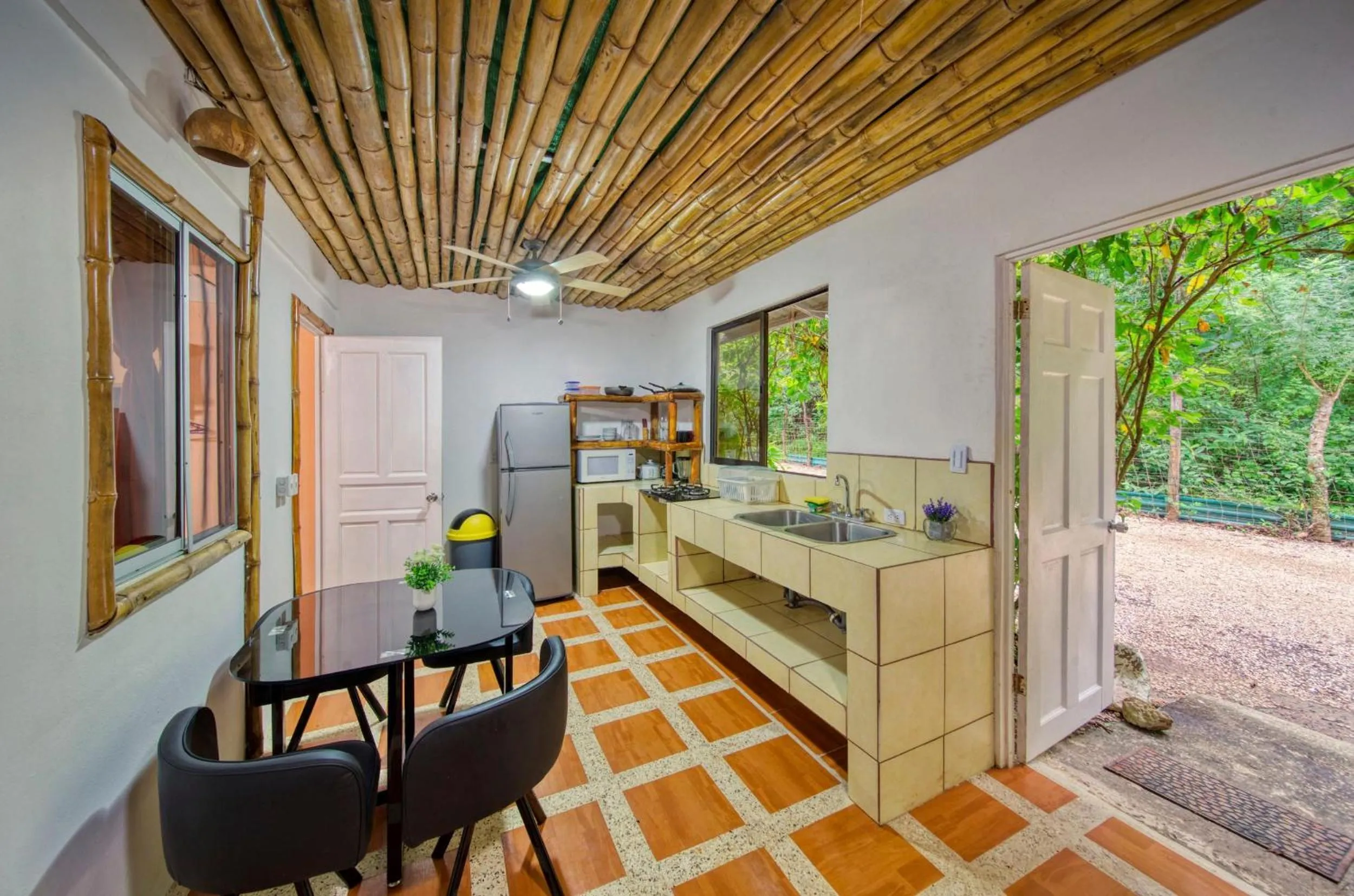 kitchen in Jungles Edge Hotel, Jiu Jitsu, Muay Thai Retreat Center