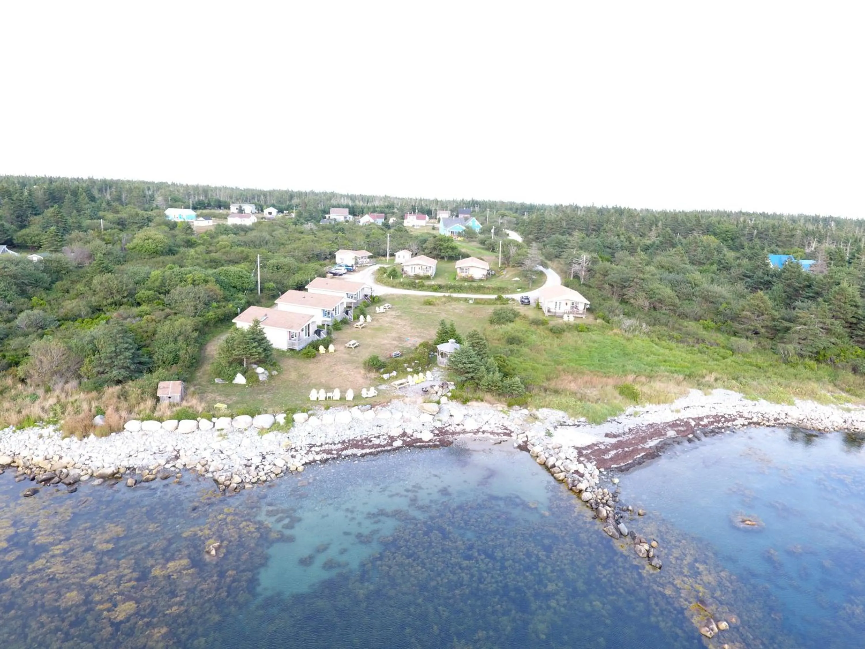 Bird's eye view in Whispering Waves Cottages