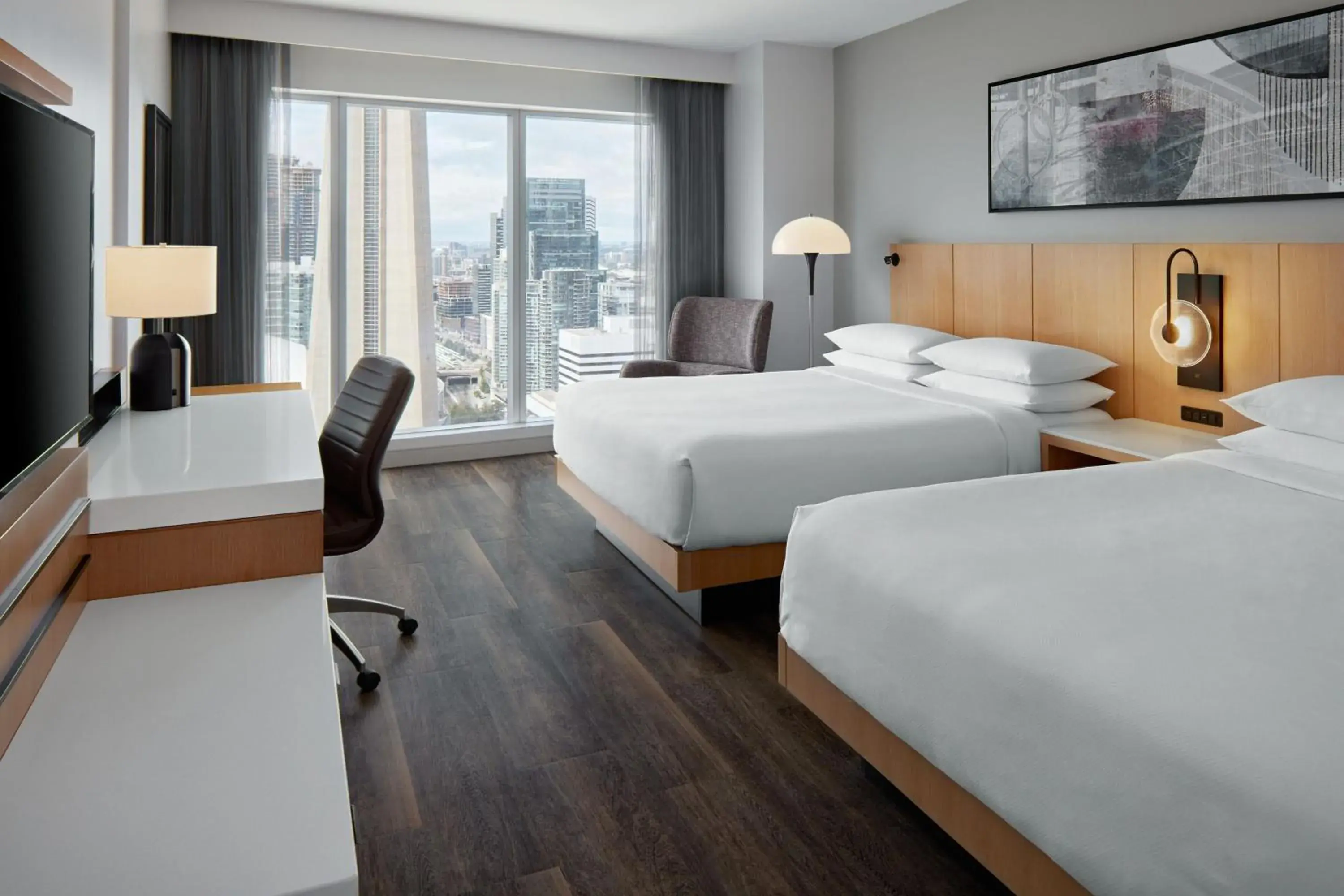 Guest Room with Two Queen Beds and Tower View in Delta Hotels by Marriott Toronto Guest Room with Two Queen Beds and Tower View in Delta Hotels by Marriott Toronto
