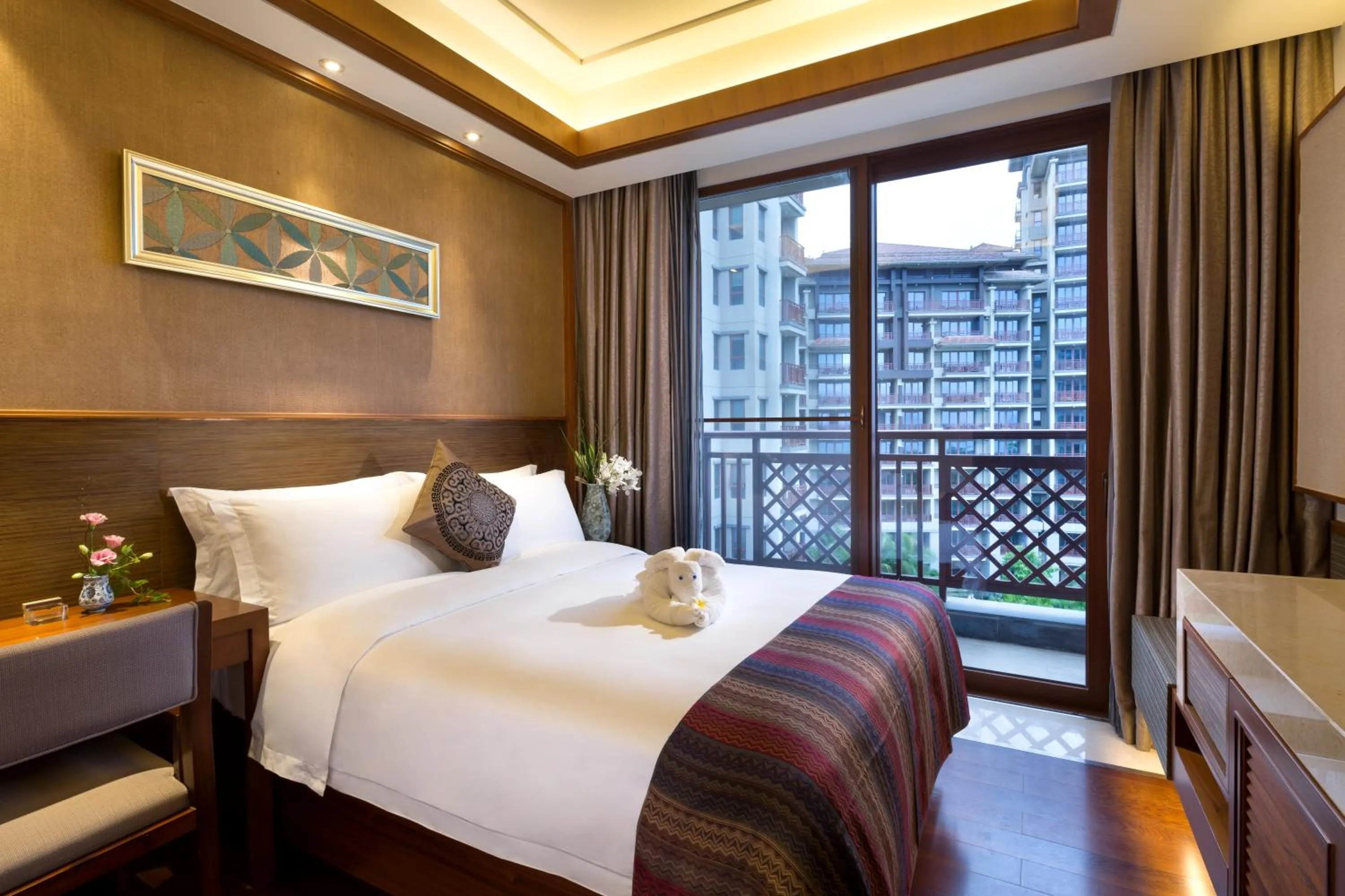 Decorative detail, Bed in HNTI·Narada Sanya Bay Resort