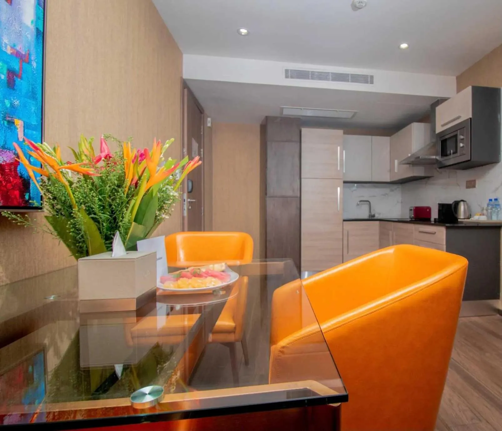 Seating area in CIKA GOLDEN HOTEL and SUITES