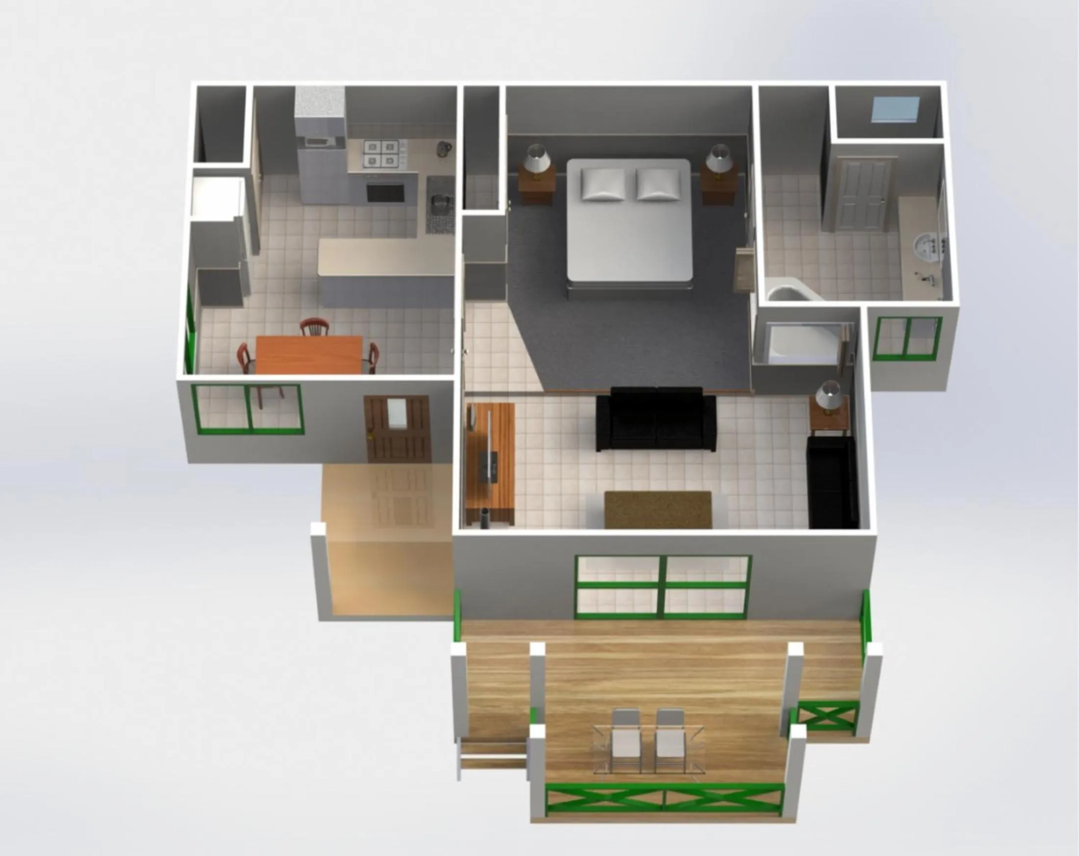 Floor plan in Bushy Lake Chalets
