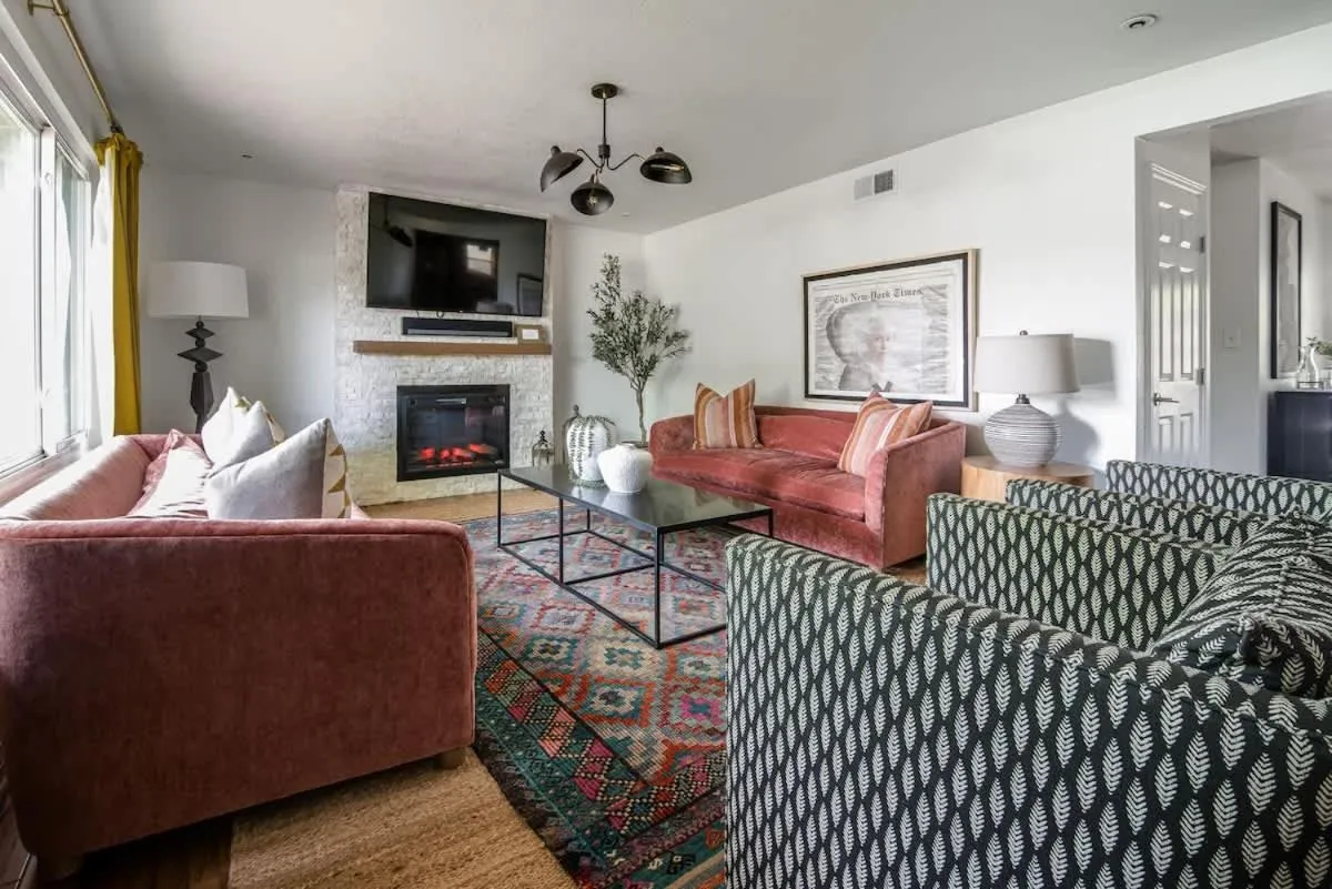 Living room in Backyard Oasis w/Pool, Hot-Tub, Grill & Fire Pit!