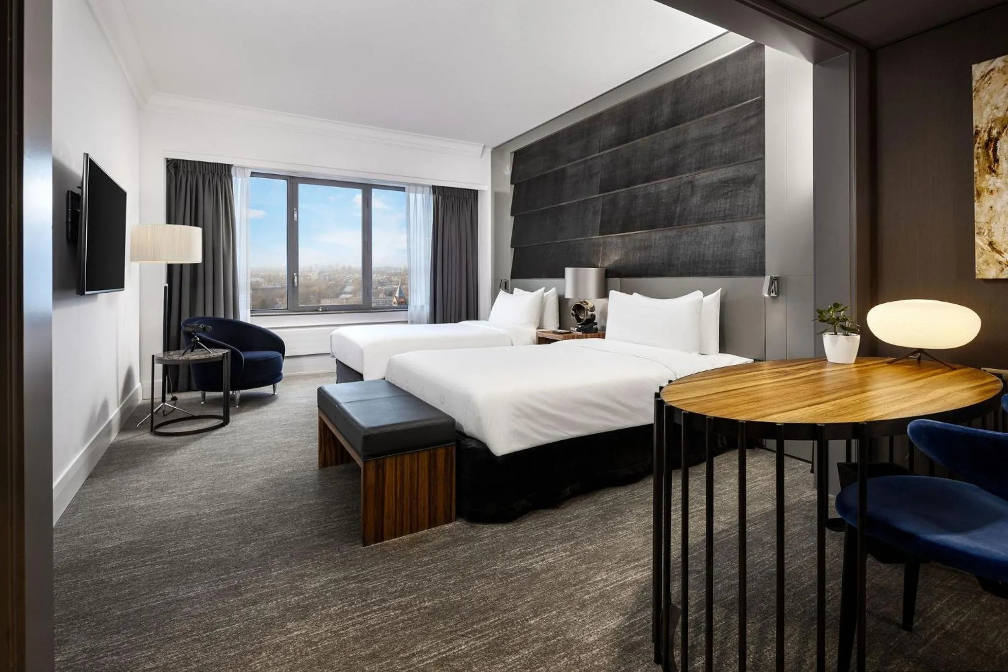 Bed in Hotel Okura Amsterdam – The Leading Hotels of the World