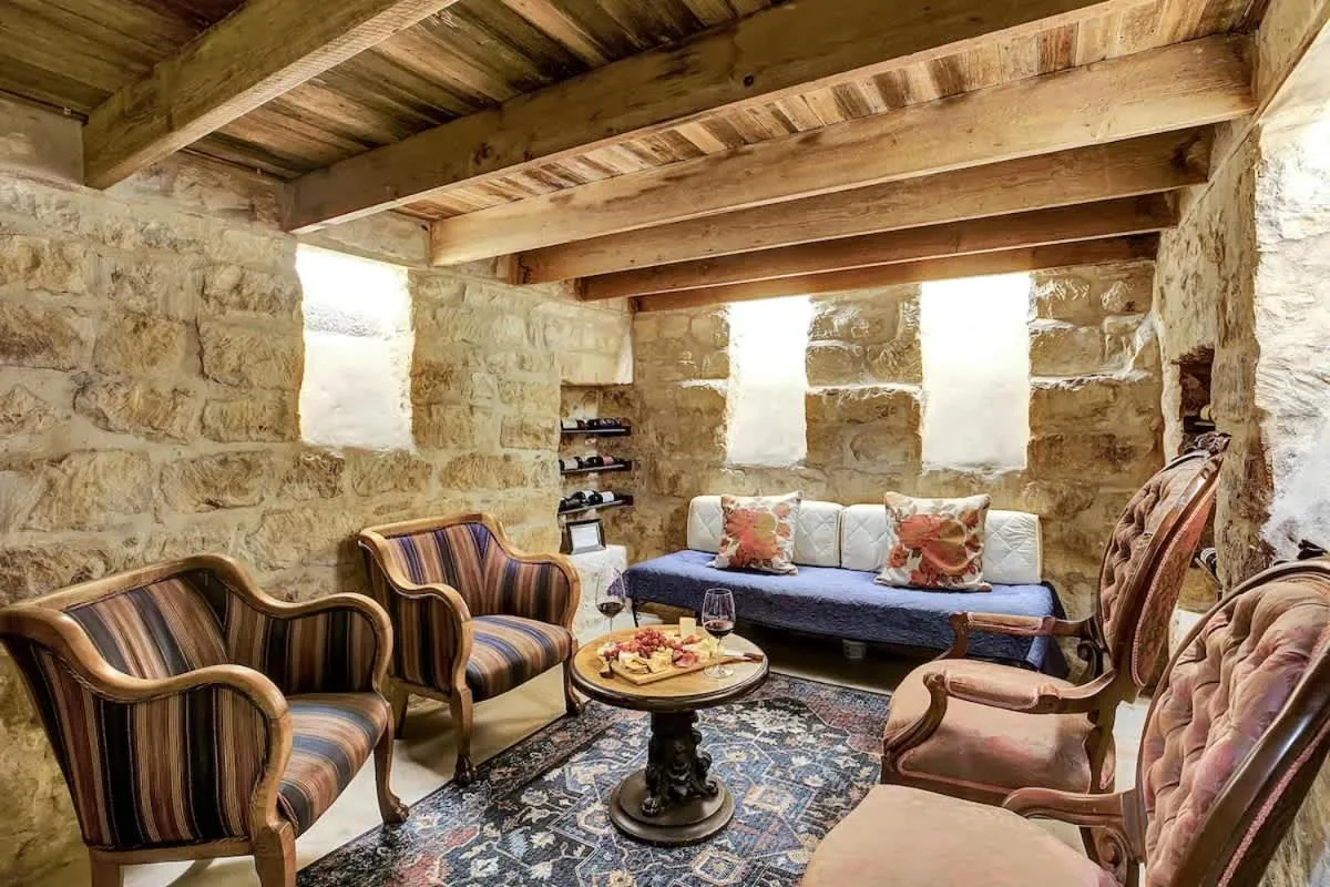 Living room in New! Luxurious Home with Wine Cellar & Firepit!