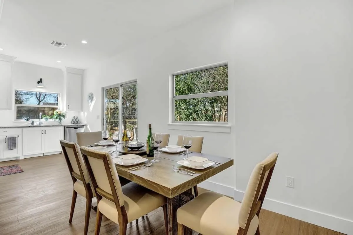 Dining area in New! Luxurious Home with Wine Cellar & Firepit!