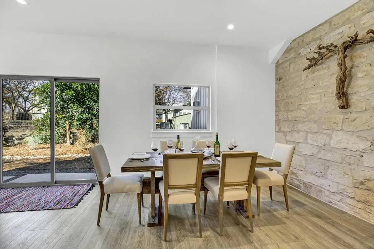 Dining area in New! Luxurious Home with Wine Cellar & Firepit!