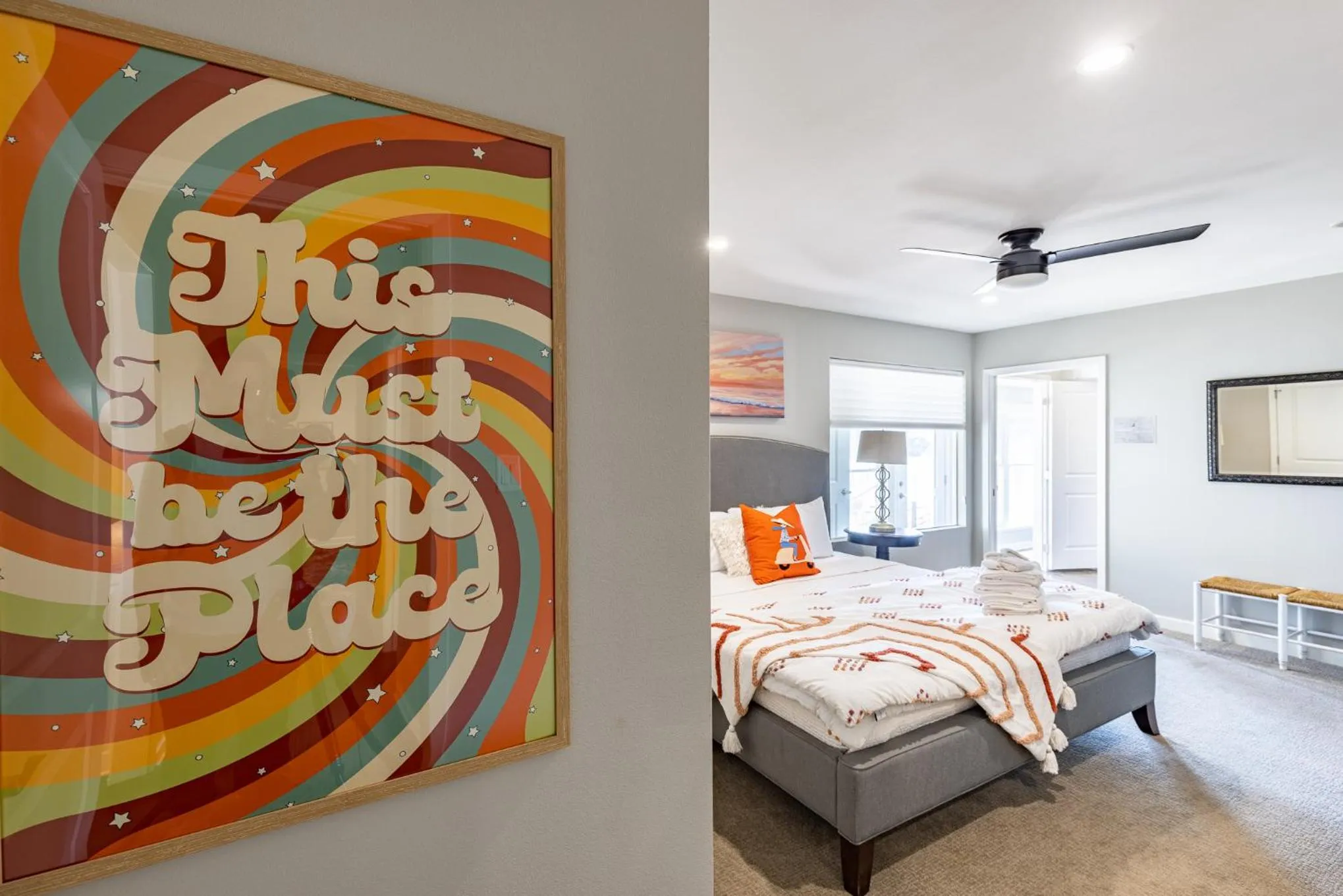 Bedroom, Bed in Luxurious Lakehouse with Indoor Pool-Hot Tub-Fire Pit