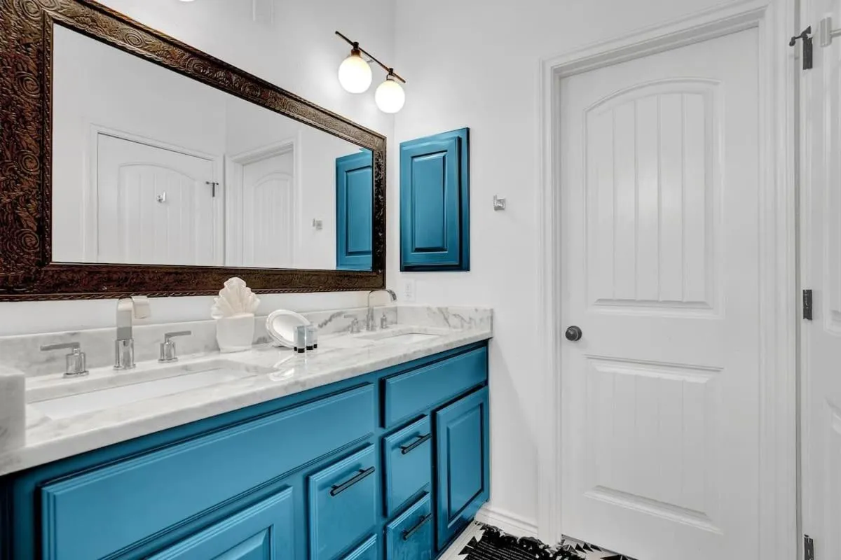 Bathroom in Luxury Modern Home with Hot tub Deck & Firepit!