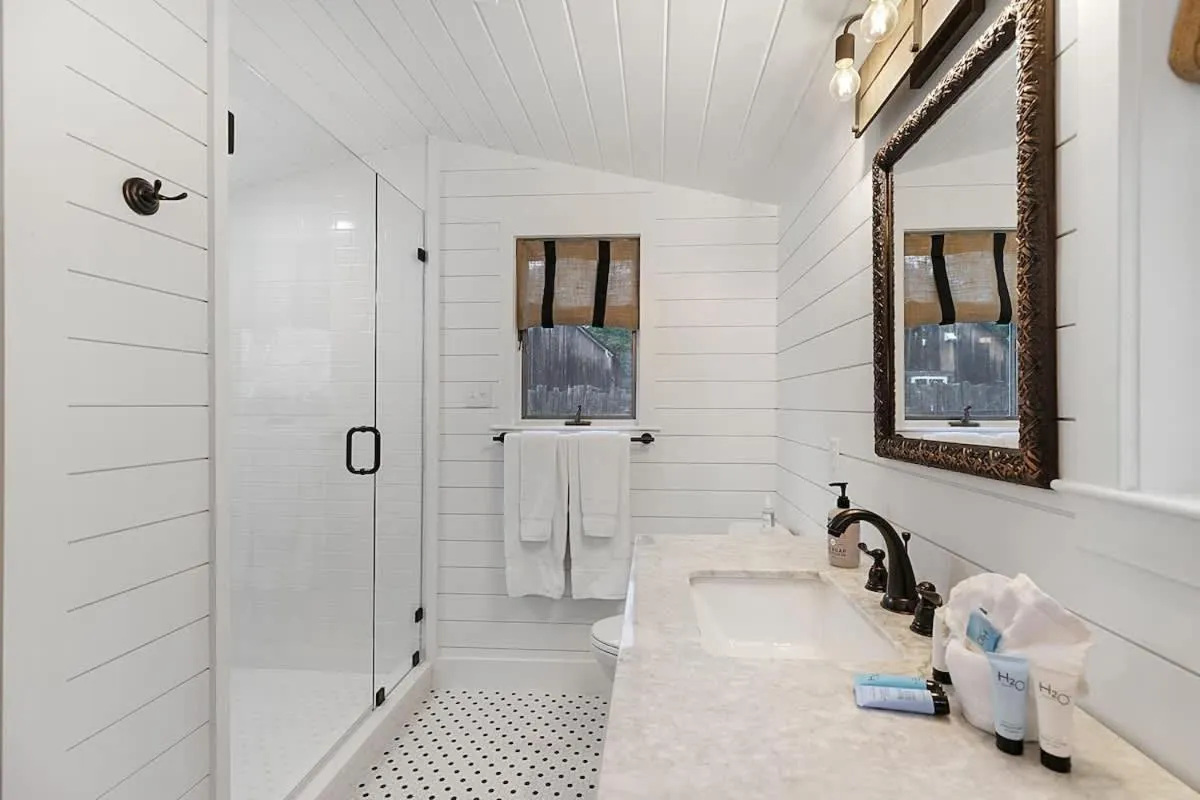 Toilet in Stunning Home with Hot Tub & Grill Just 2 Blks from Main St!