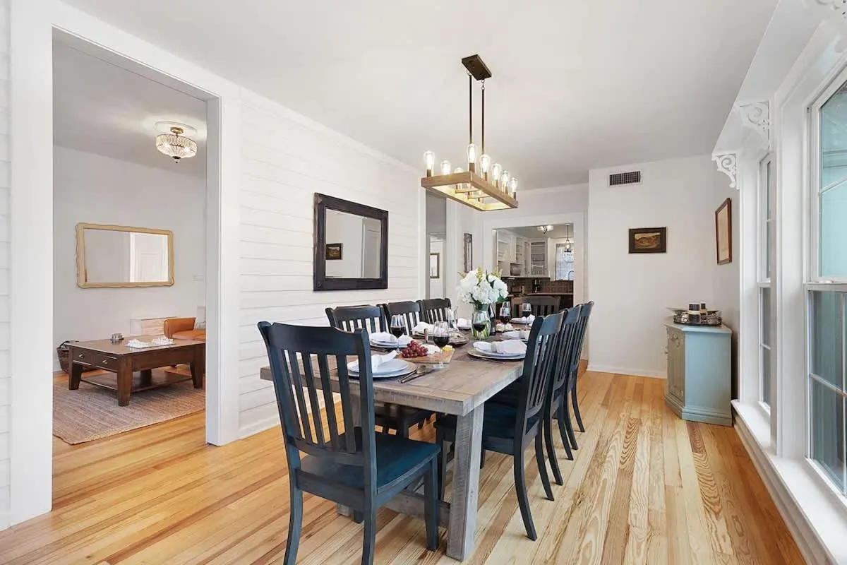 Seating area in Stunning Home with Hot Tub & Grill Just 2 Blks from Main St!