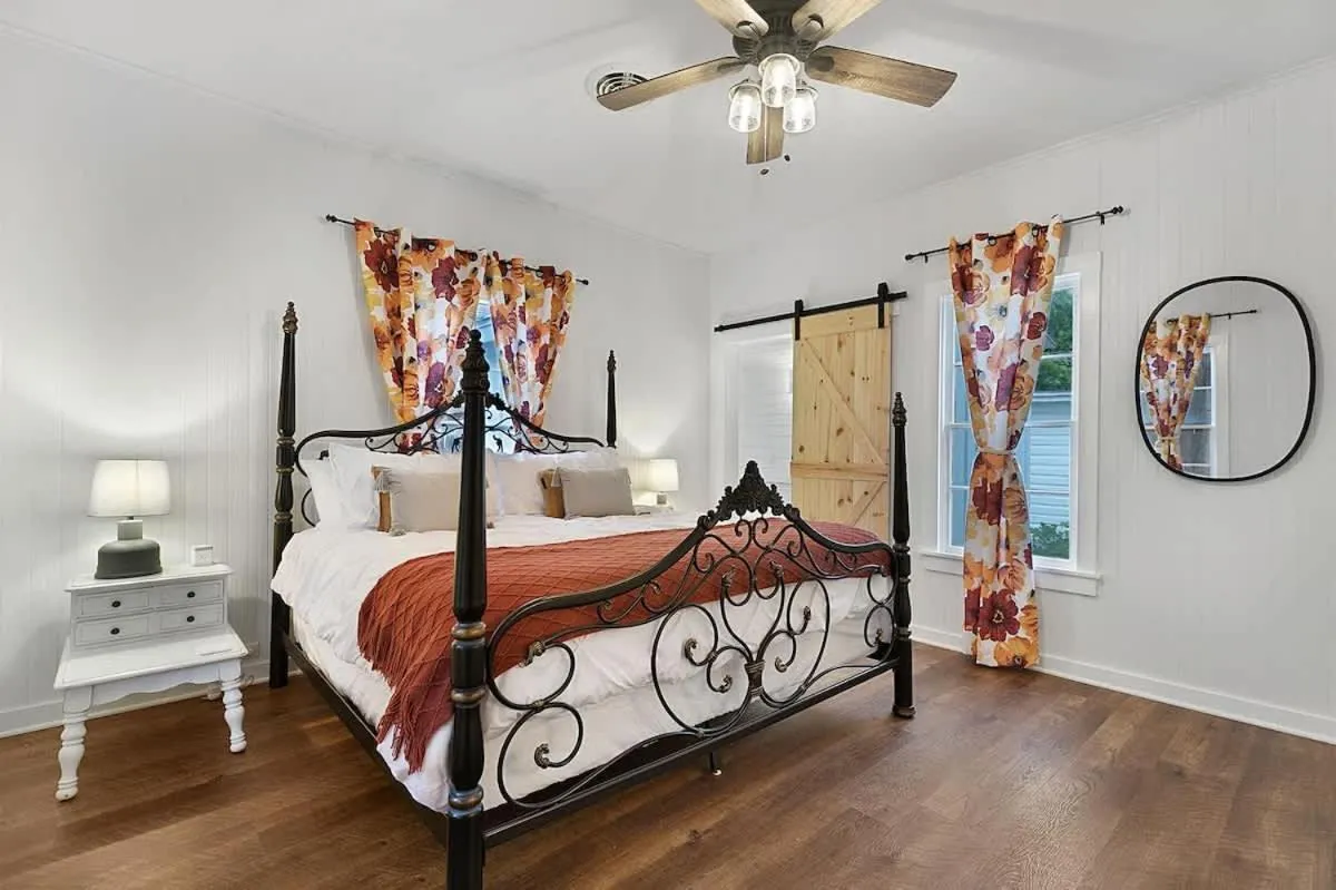 Bed in Stunning Home with Hot Tub & Grill Just 2 Blks from Main St!