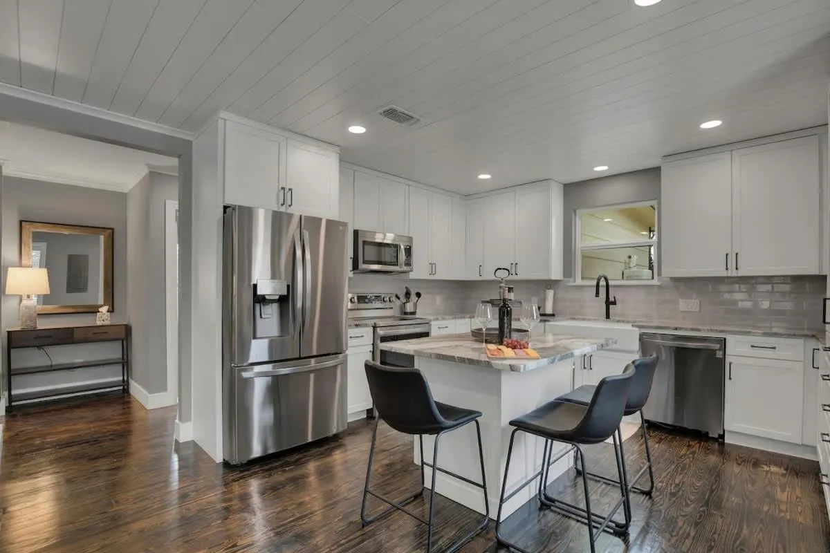 Kitchen or kitchenette in Upscale Home with Pool and FirePit - Close to Mercer St!