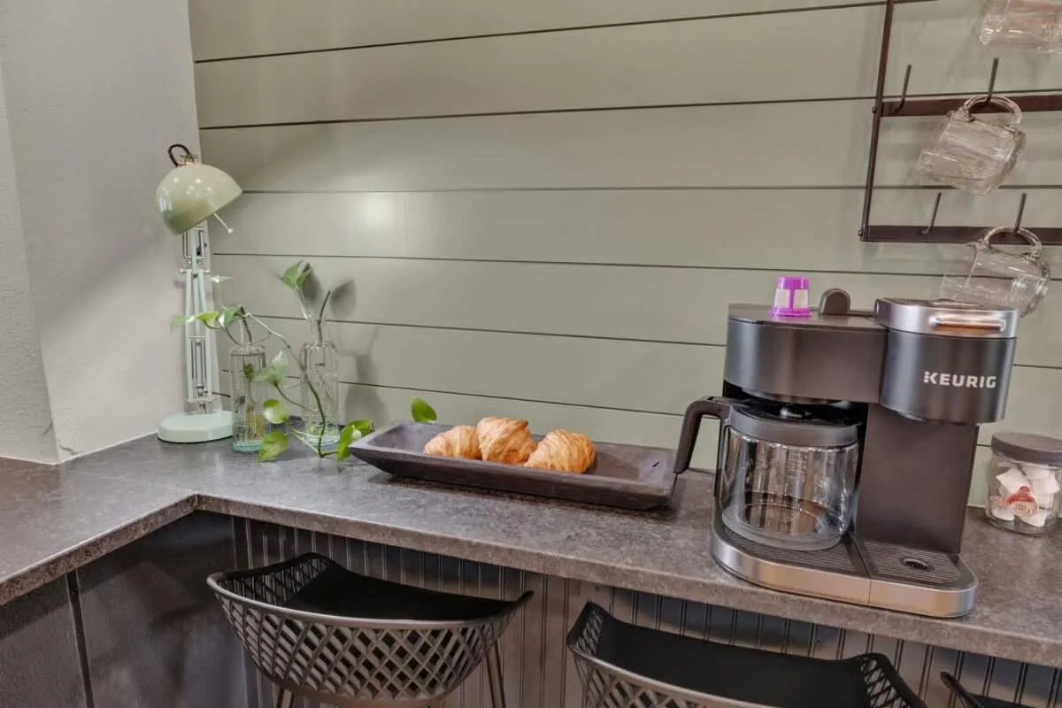 Kitchen or kitchenette in Walk to Schlitterbahn with Firepit