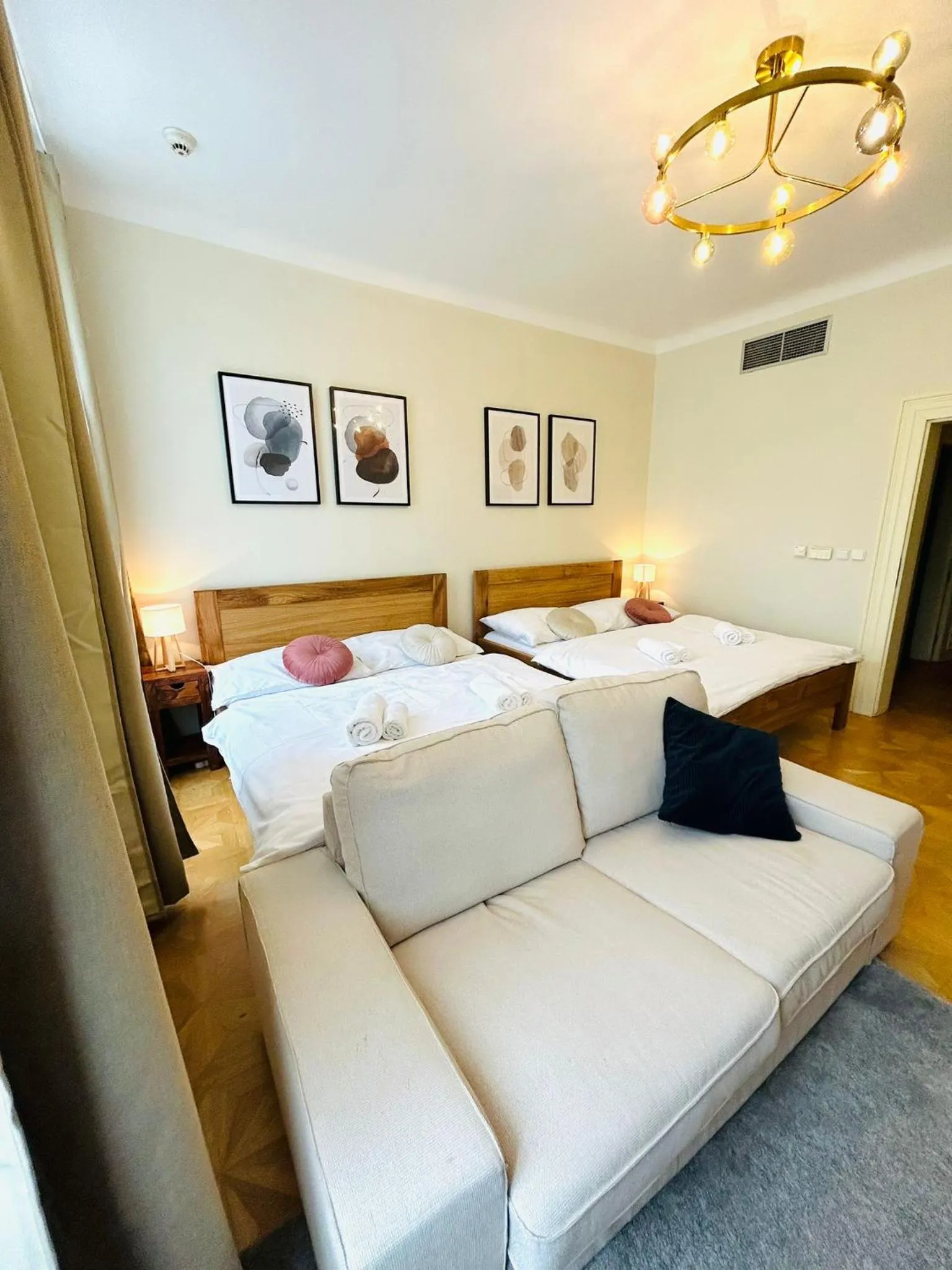 Bed in River View Residence by Charles Bridge