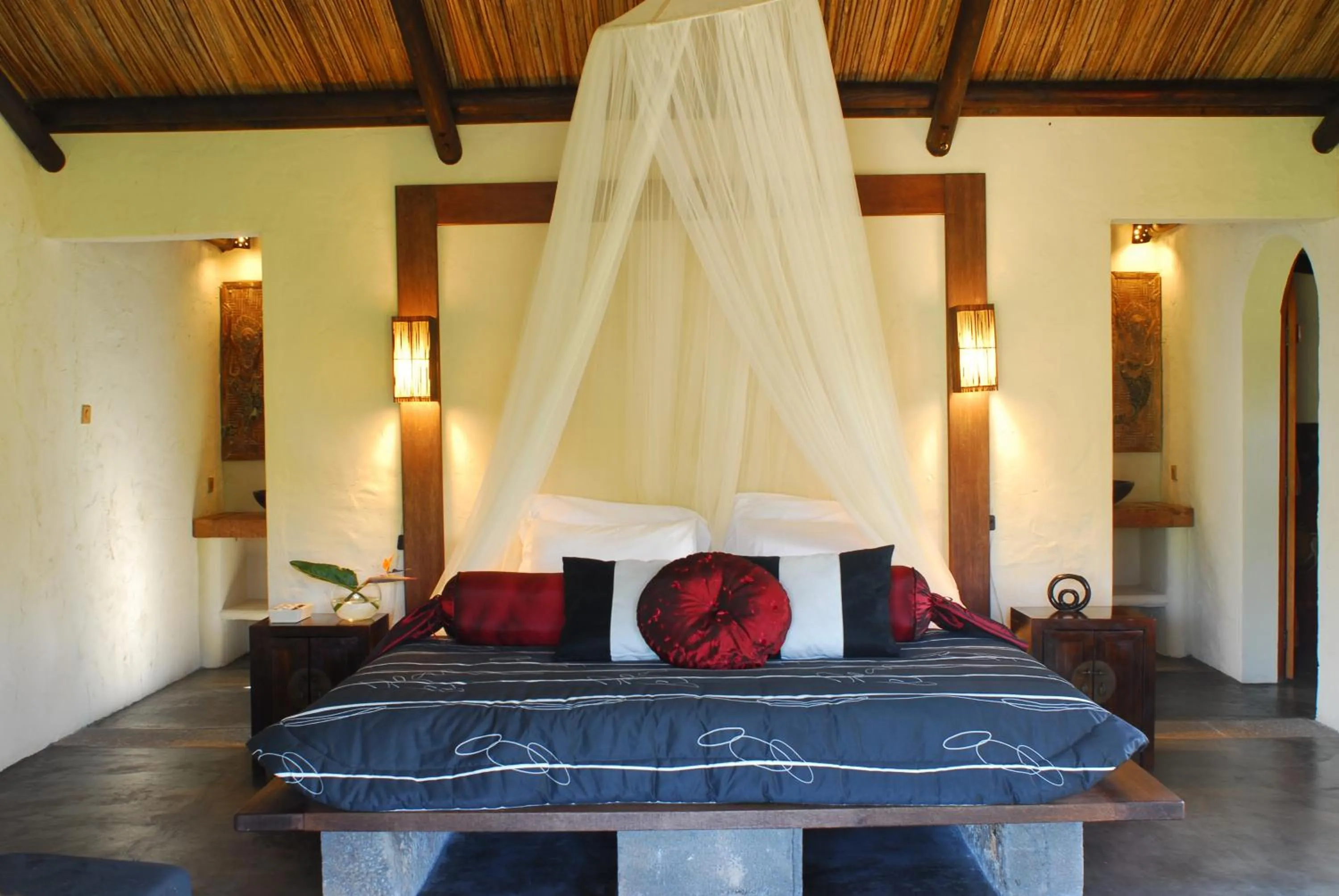 Bed in Lakaz Chamarel Exclusive Lodge