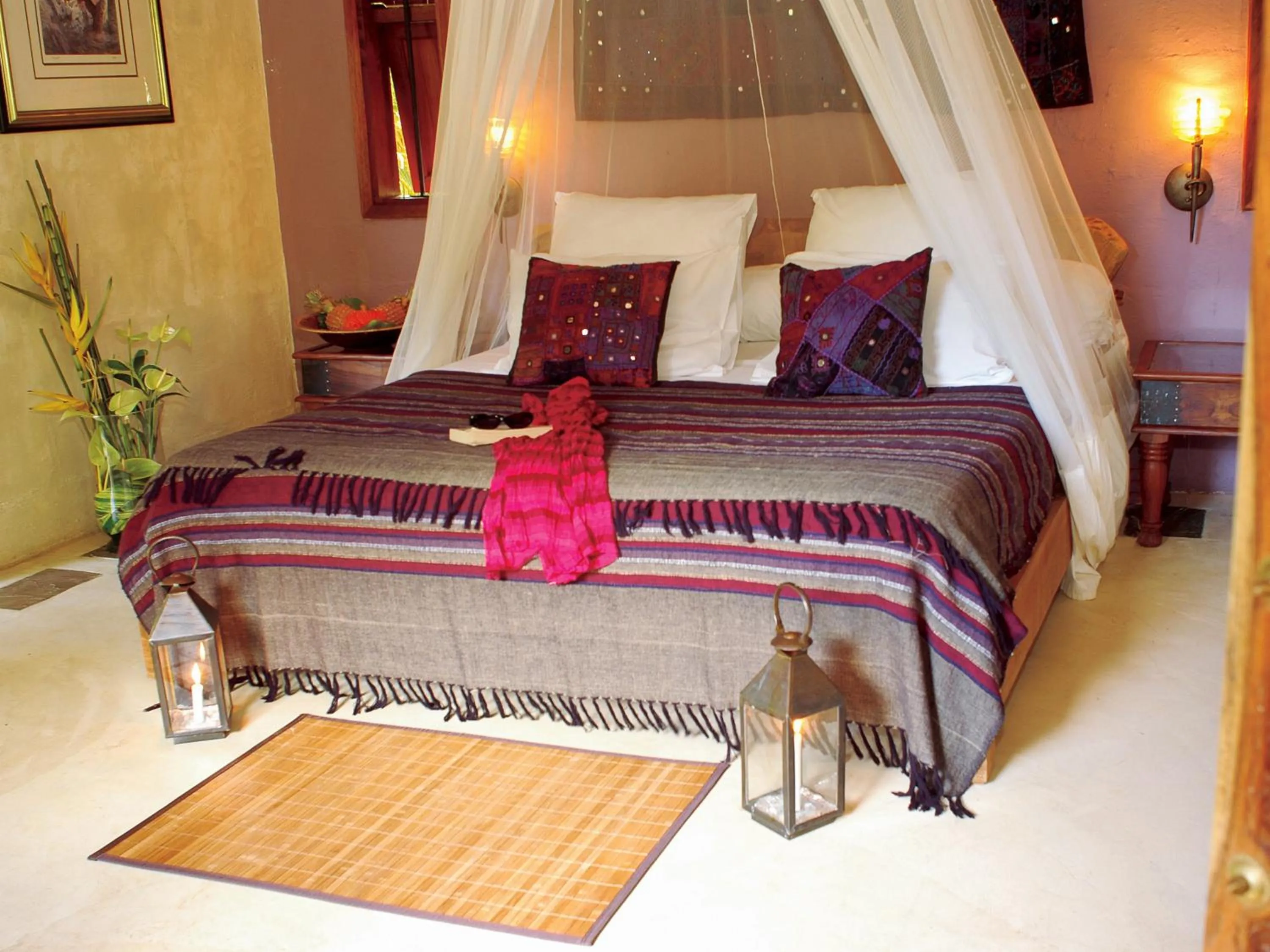 Bed in Lakaz Chamarel Exclusive Lodge