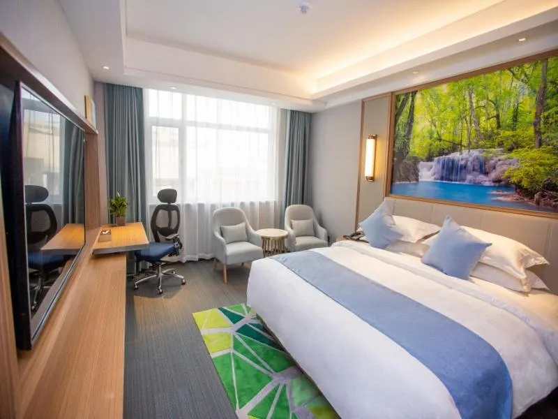 Bed in GreenTree Eastern Hotel Binzhou Zhonghai International Convention and Exhibition Center