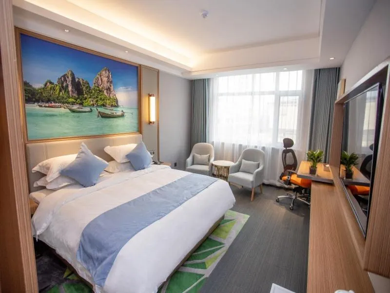 Bed in GreenTree Eastern Hotel Binzhou Zhonghai International Convention and Exhibition Center