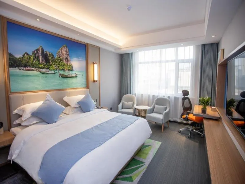 Bed in GreenTree Eastern Hotel Binzhou Zhonghai International Convention and Exhibition Center