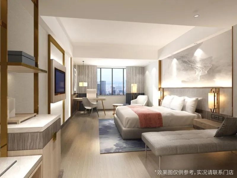 Bed in GreenTree Eastern Hotel Henan Anyang Hua County Wuzhou New Times Square