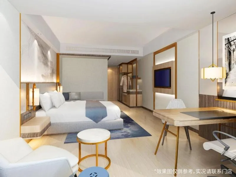 Bed in GreenTree Eastern Hotel Henan Anyang Hua County Wuzhou New Times Square