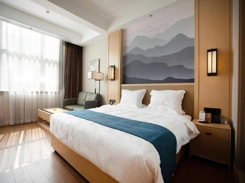 Bed in GreenTree Eastern Hotel Henan Anyang Hua County Wuzhou New Times Square