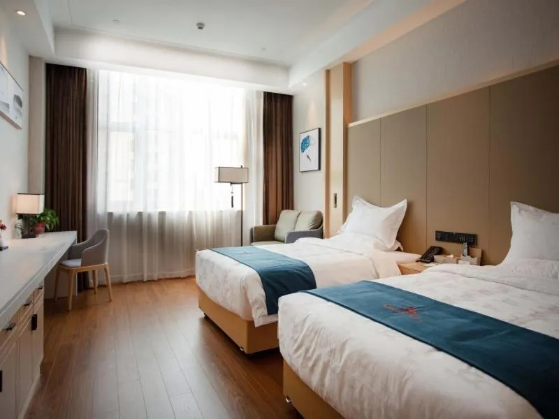 Bed in GreenTree Eastern Hotel Henan Anyang Hua County Wuzhou New Times Square