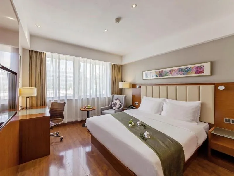 Bed in GreenTree Eastern Hotel Fujian Xiamen Railway Station Mingfa Plaza