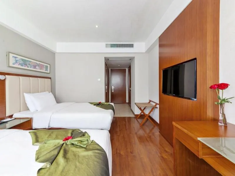 Bed in GreenTree Eastern Hotel Fujian Xiamen Railway Station Mingfa Plaza