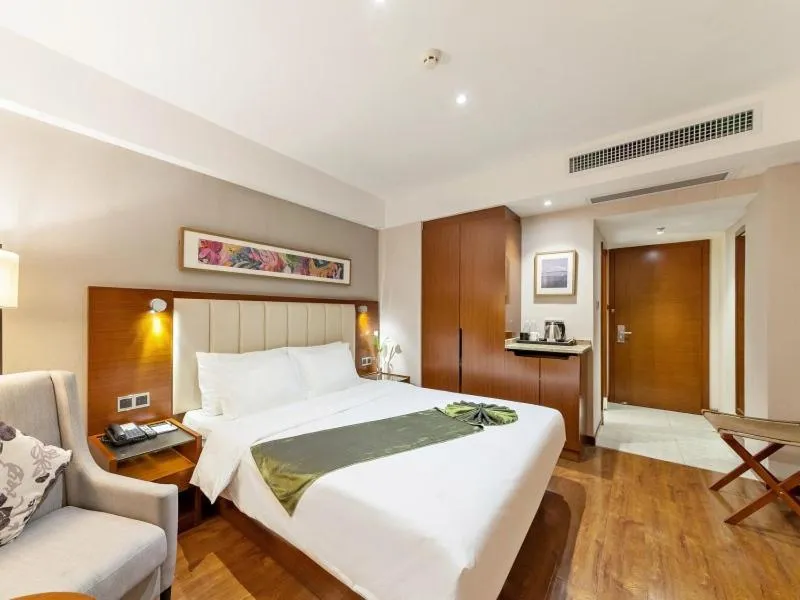 Bed in GreenTree Eastern Hotel Fujian Xiamen Railway Station Mingfa Plaza